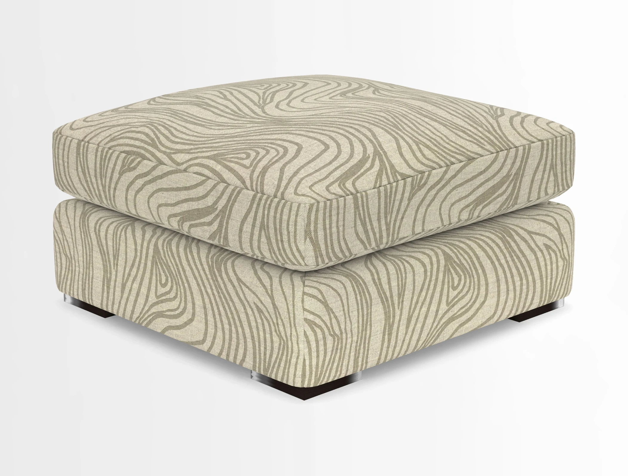 Stockbridge Combi Footstool in Two Tone Plain Biscuit