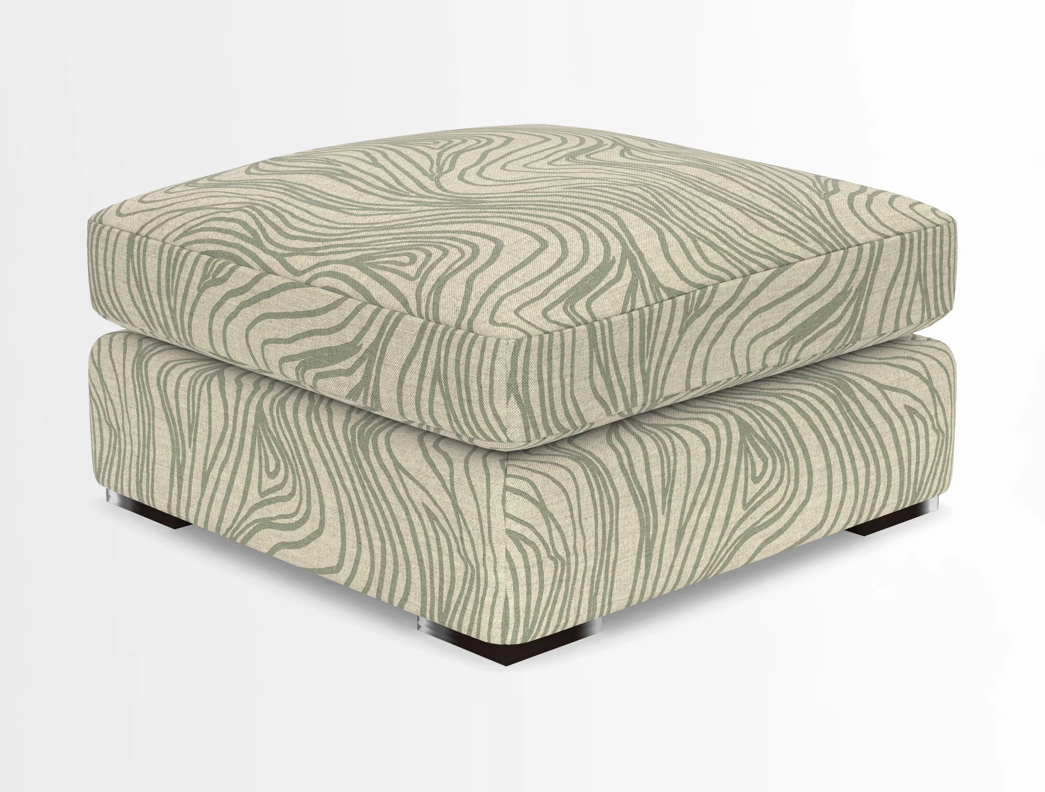 Stockbridge Combi Footstool in Two Tone Plain Biscuit