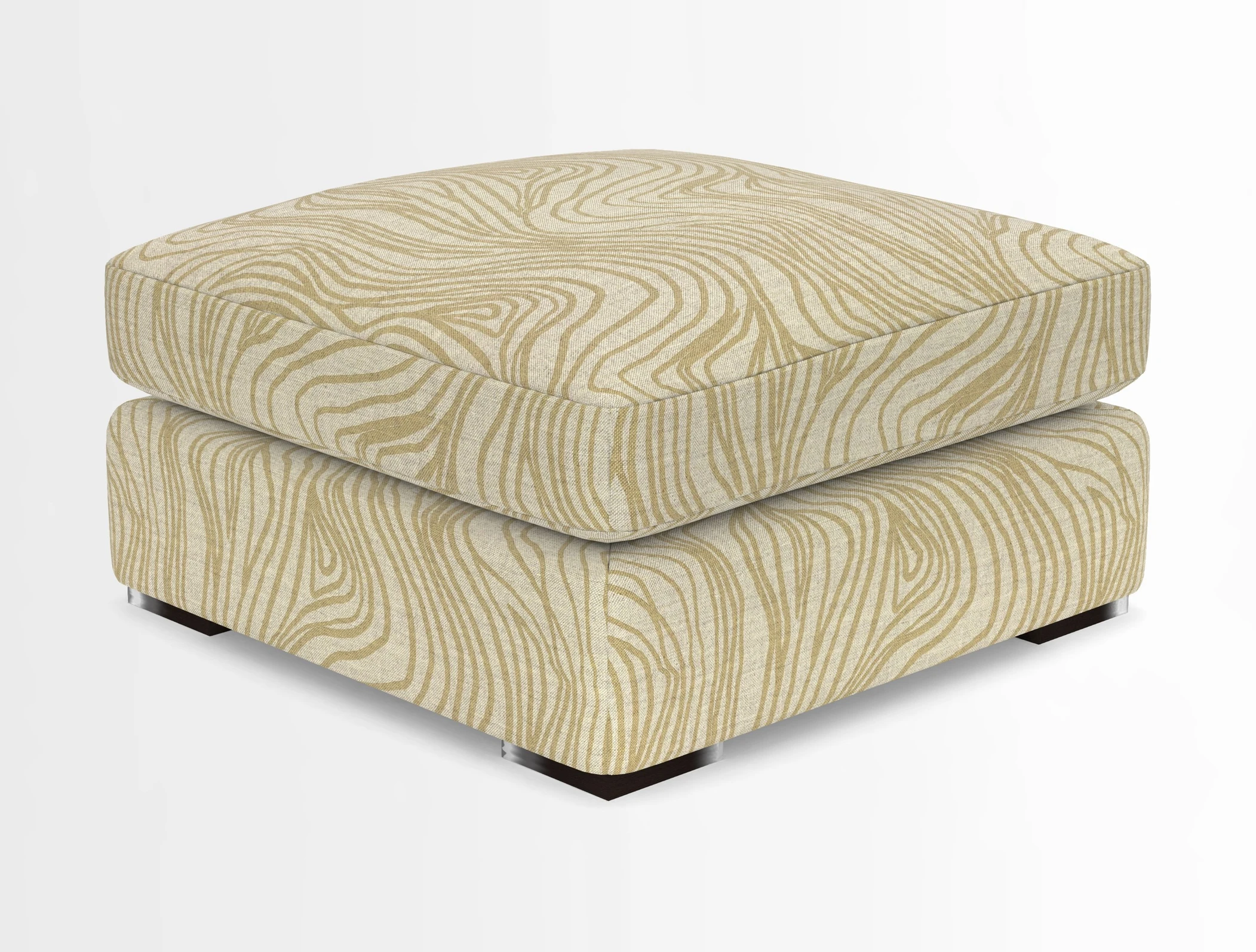 Stockbridge Combi Footstool in Two Tone Plain Biscuit