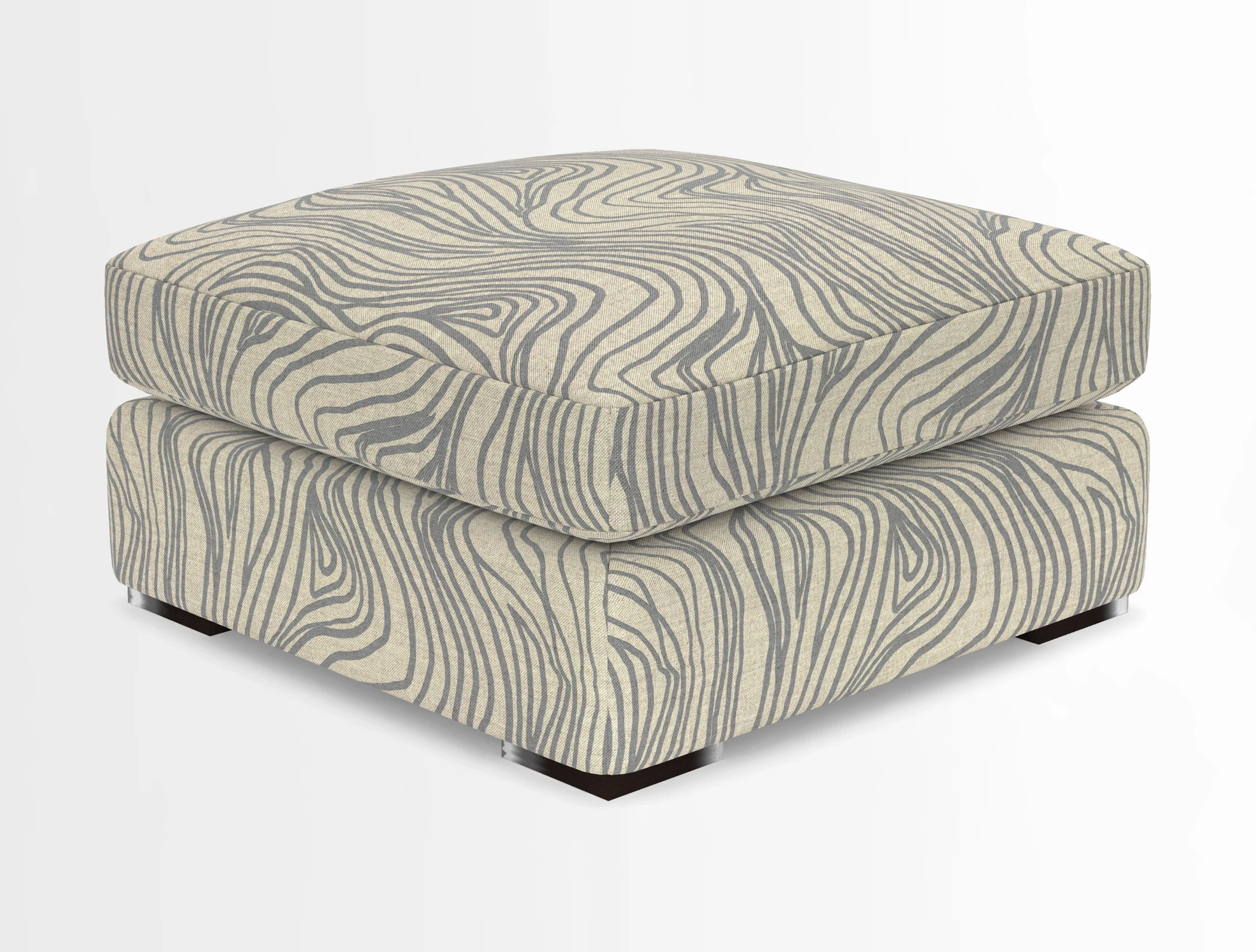 Stockbridge Combi Footstool in Two Tone Plain Biscuit