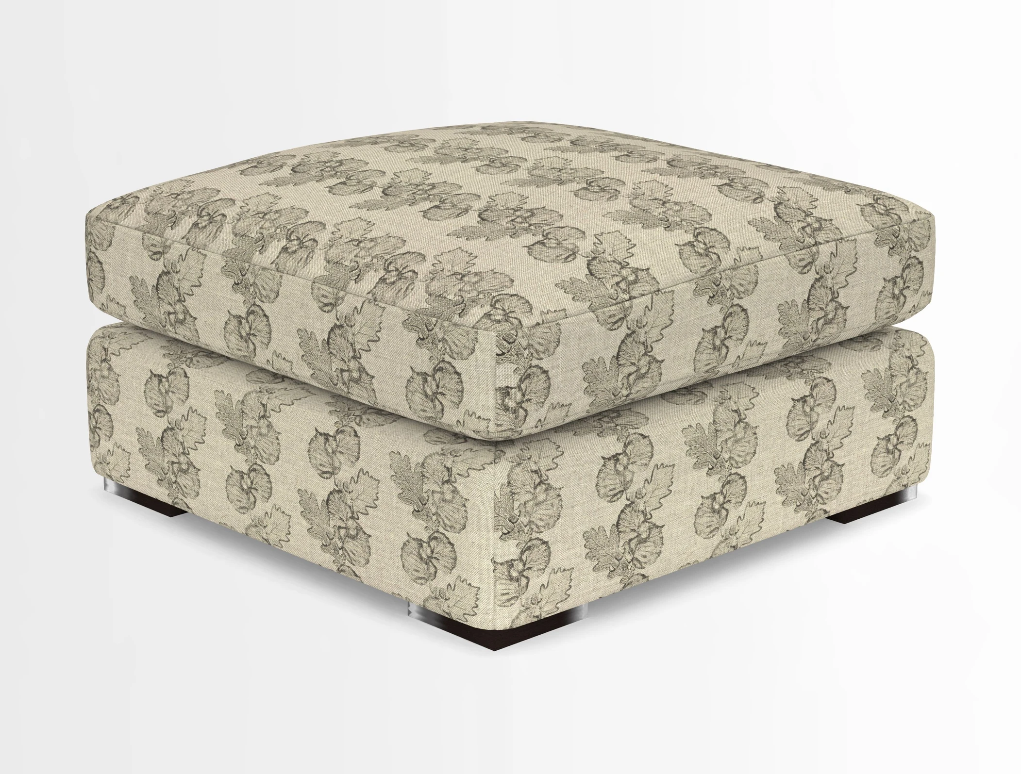 Stockbridge Combi Footstool in Two Tone Plain Biscuit