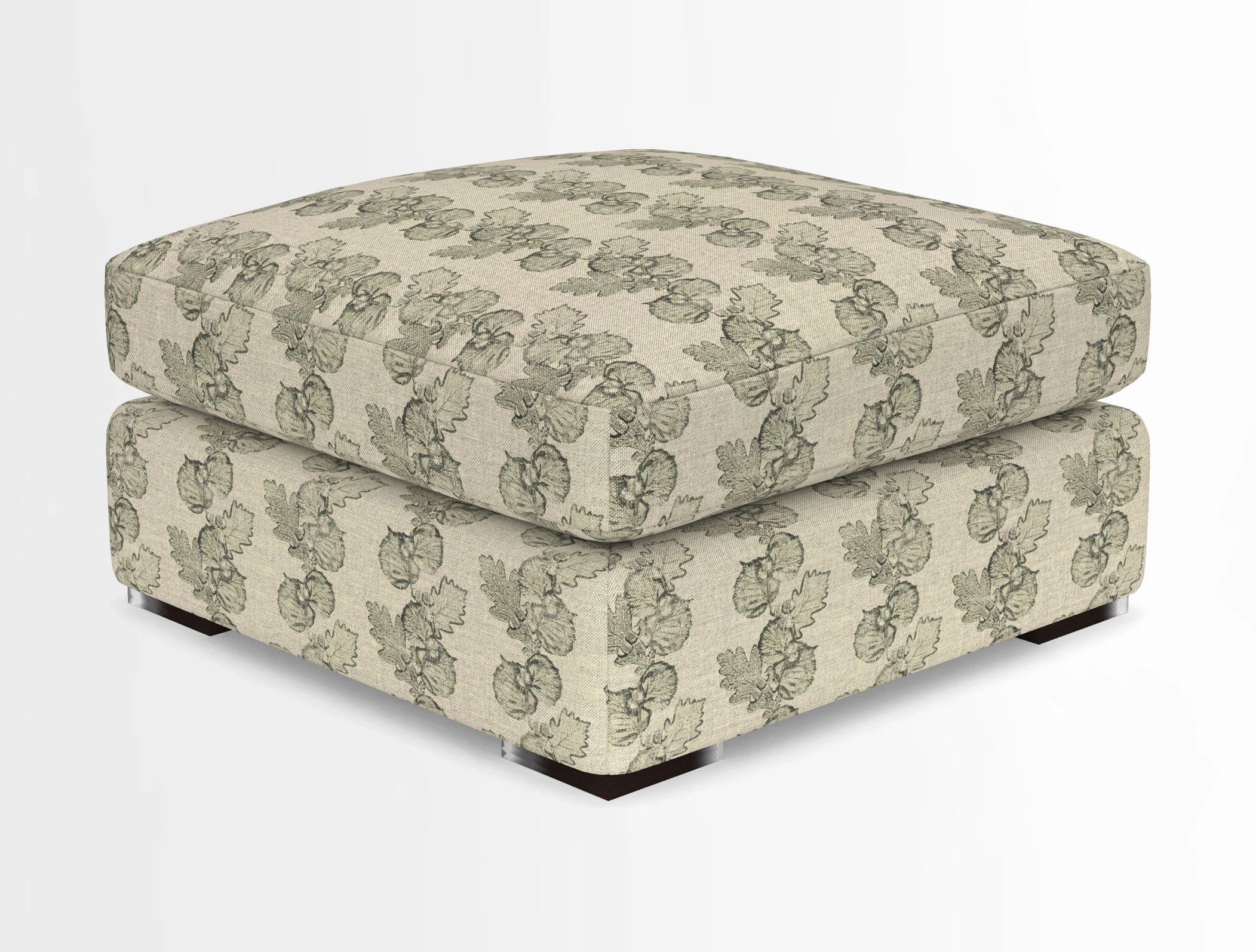 Stockbridge Combi Footstool in Two Tone Plain Biscuit