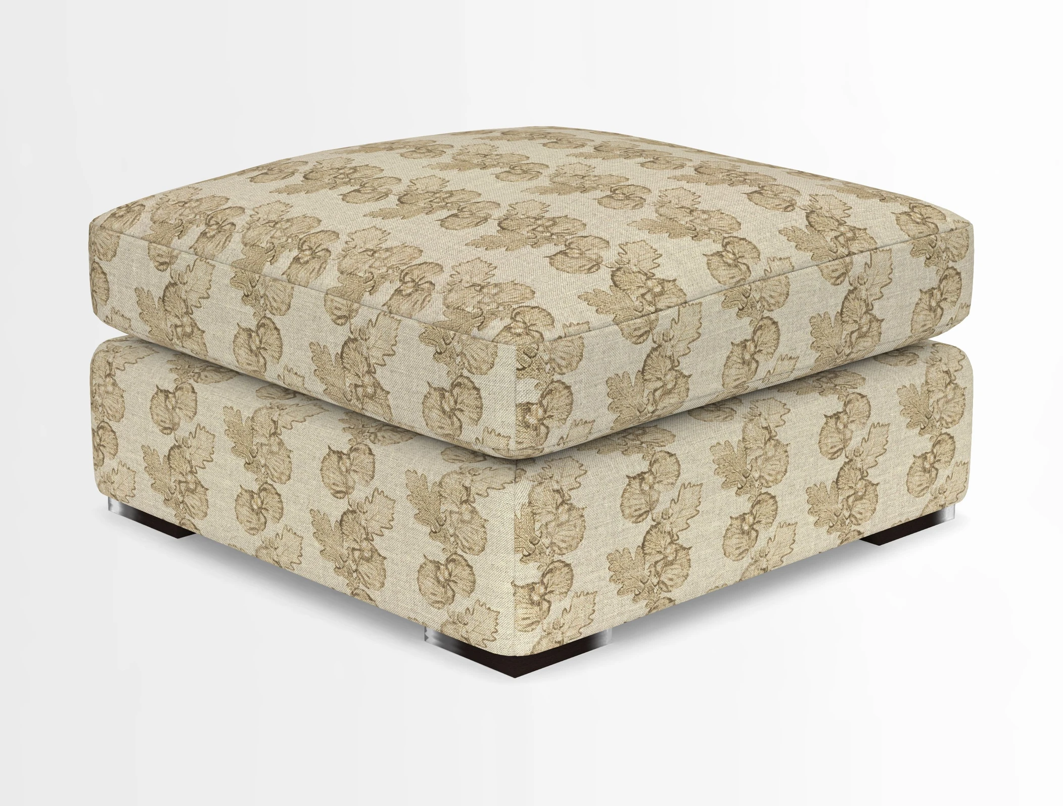 Stockbridge Combi Footstool in Two Tone Plain Biscuit