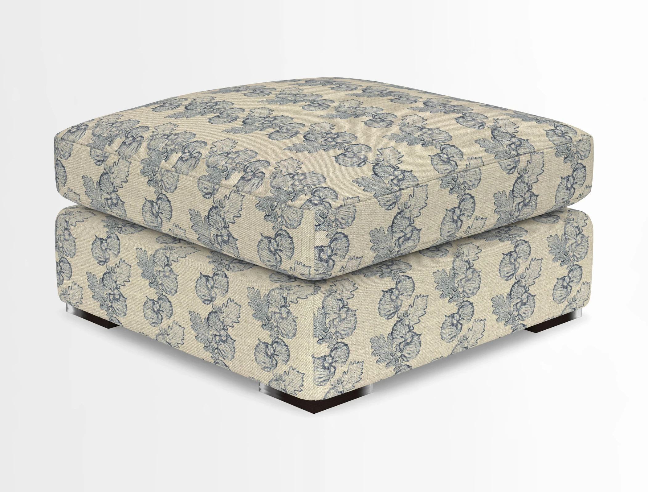 Stockbridge Combi Footstool in Two Tone Plain Biscuit