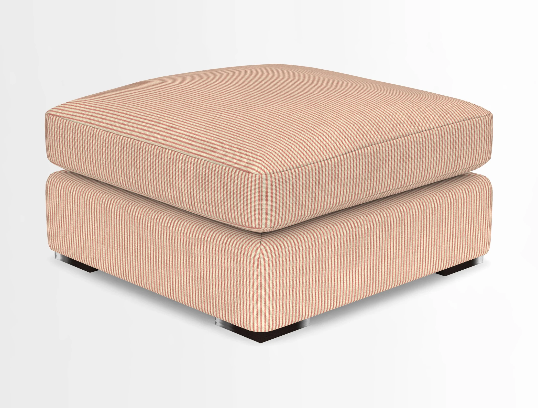 Stockbridge Combi Footstool in Two Tone Plain Biscuit