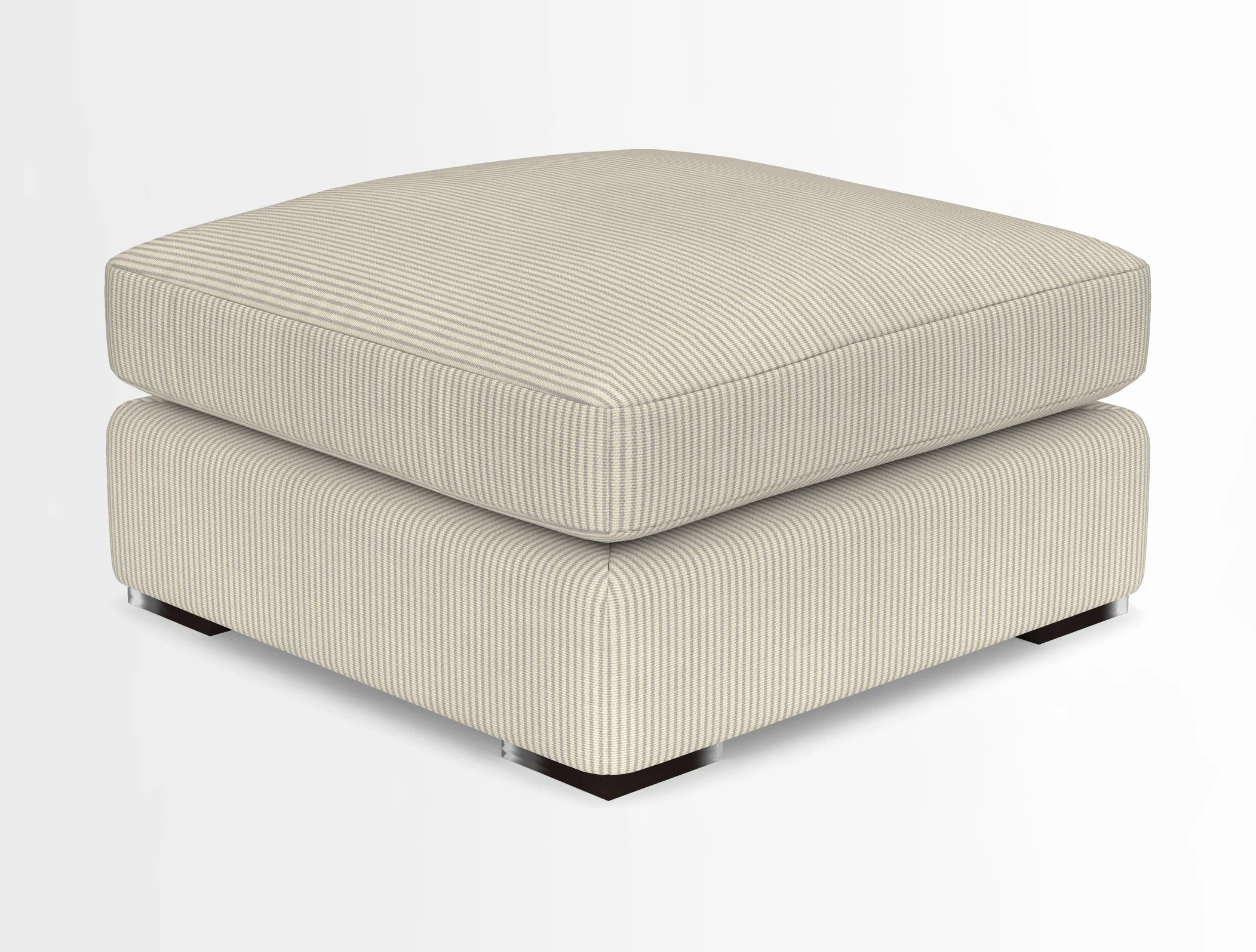 Stockbridge Combi Footstool in Two Tone Plain Biscuit