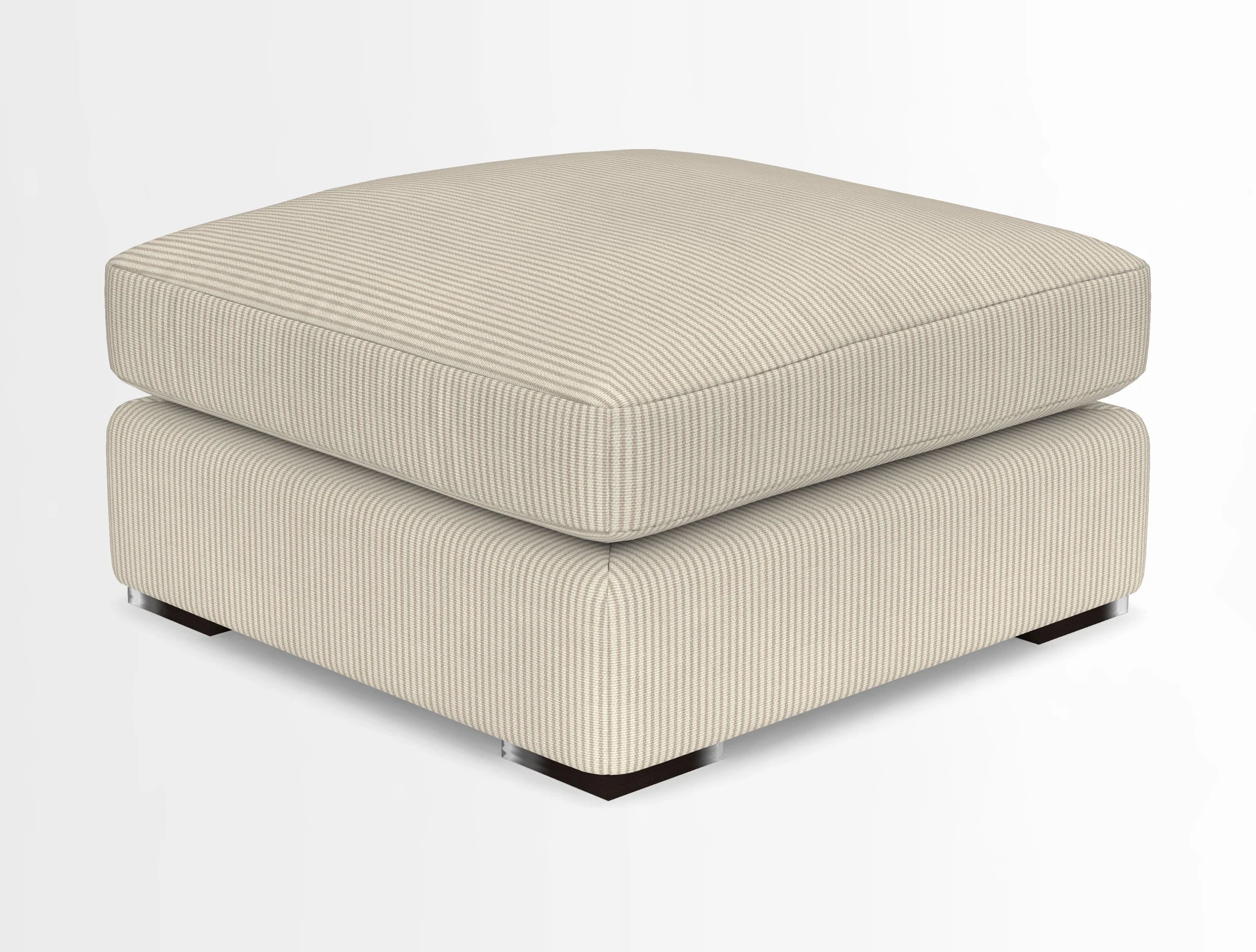 Stockbridge Combi Footstool in Two Tone Plain Biscuit