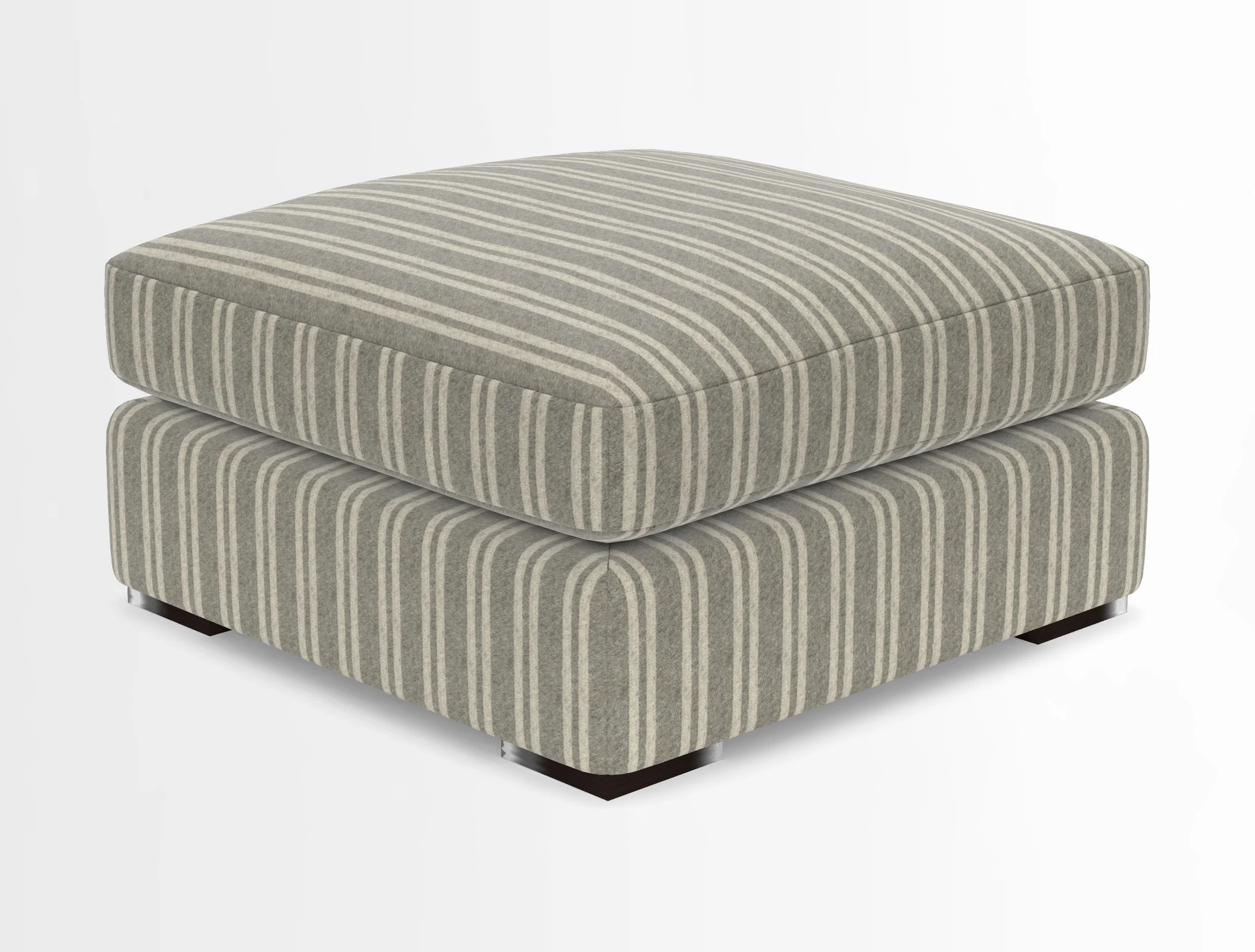 Stockbridge Combi Footstool in Two Tone Plain Biscuit