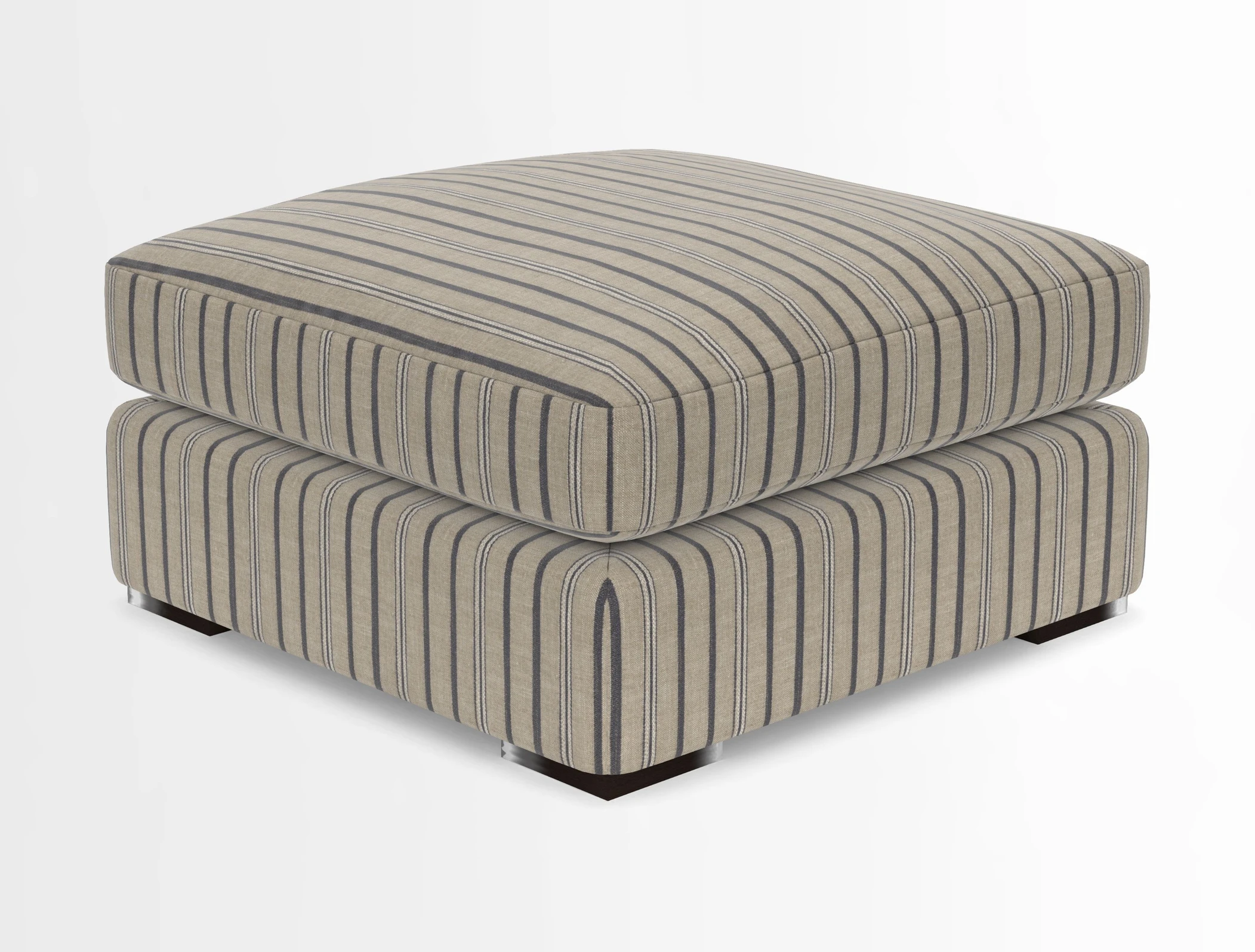 Stockbridge Combi Footstool in Two Tone Plain Biscuit