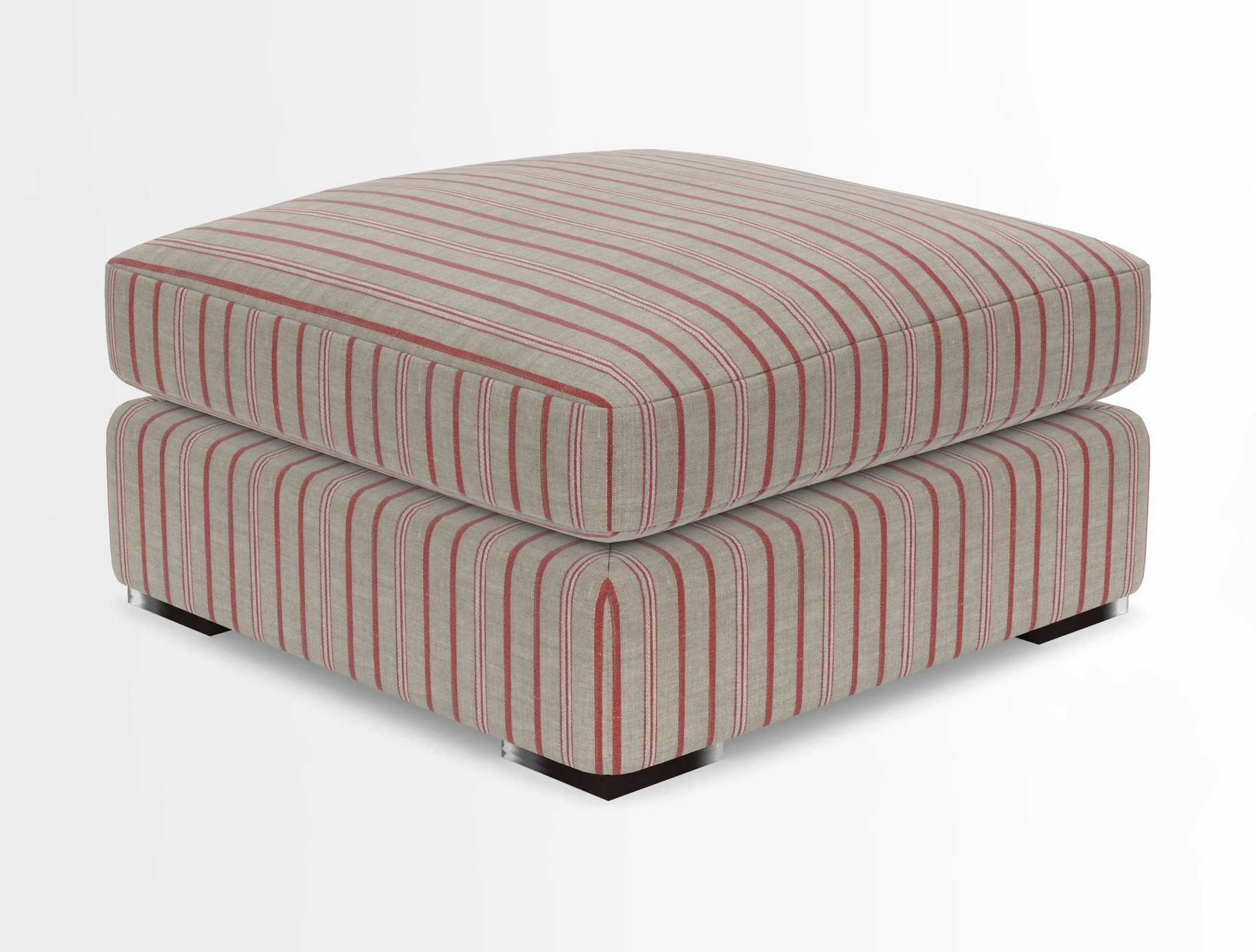 Stockbridge Combi Footstool in Two Tone Plain Biscuit