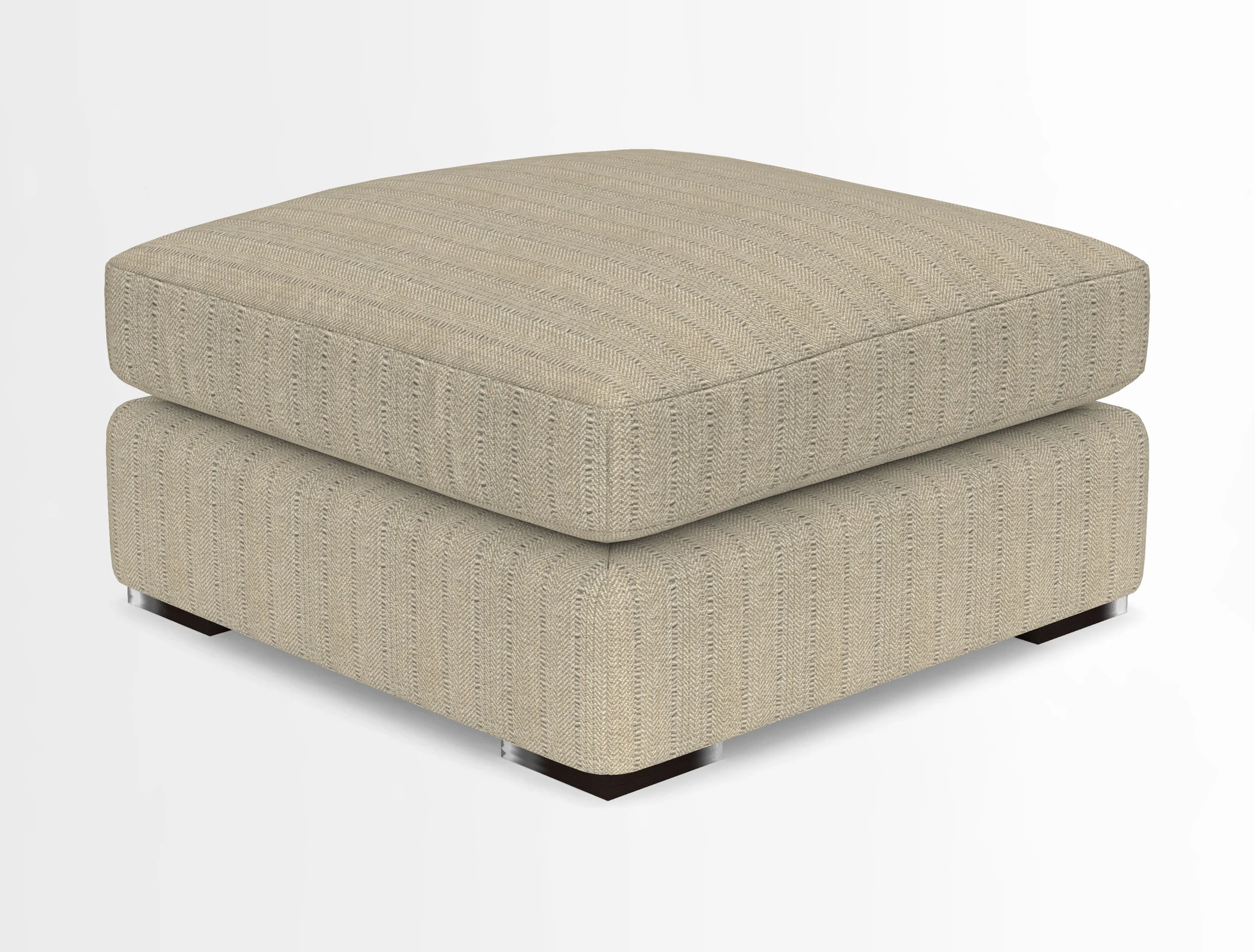 Stockbridge Combi Footstool in Two Tone Plain Biscuit