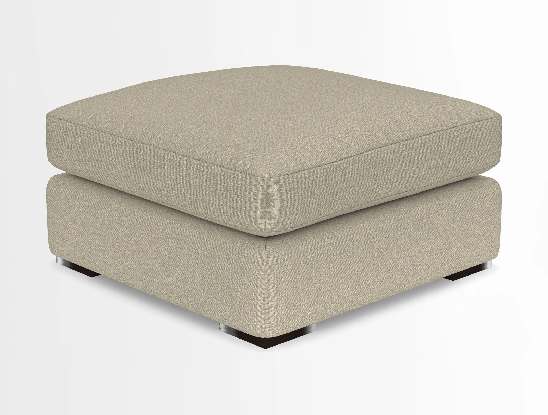 Stockbridge Combi Footstool in Two Tone Plain Biscuit
