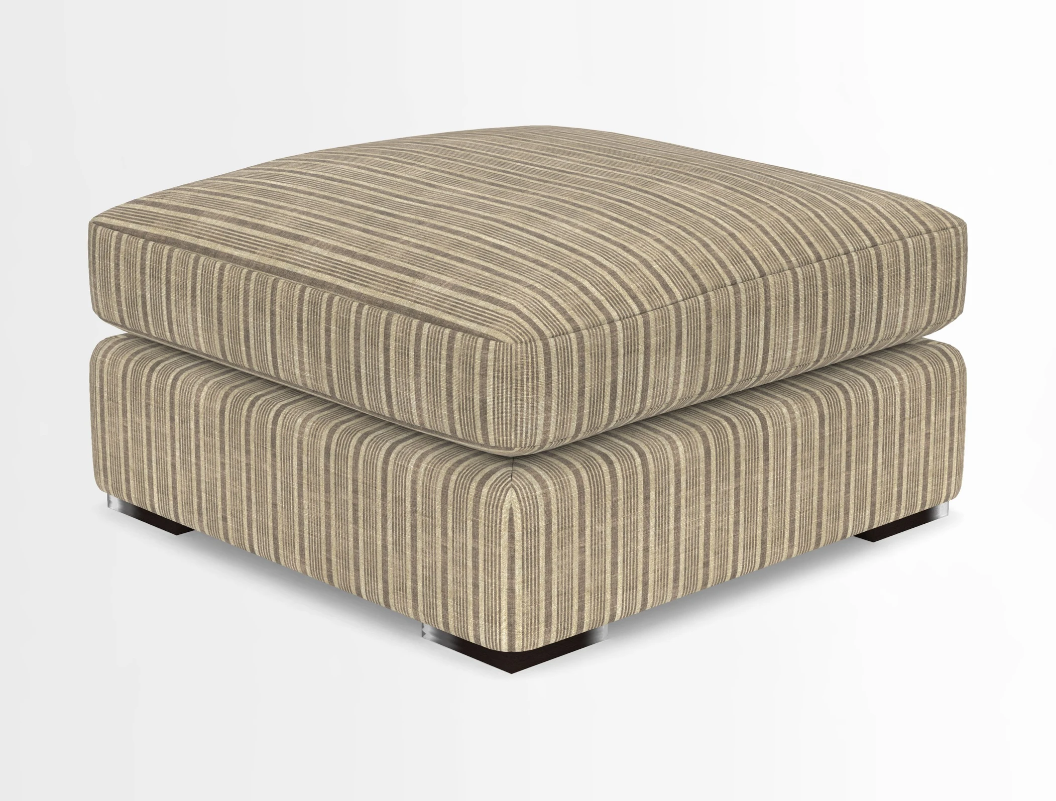 Stockbridge Combi Footstool in Two Tone Plain Biscuit