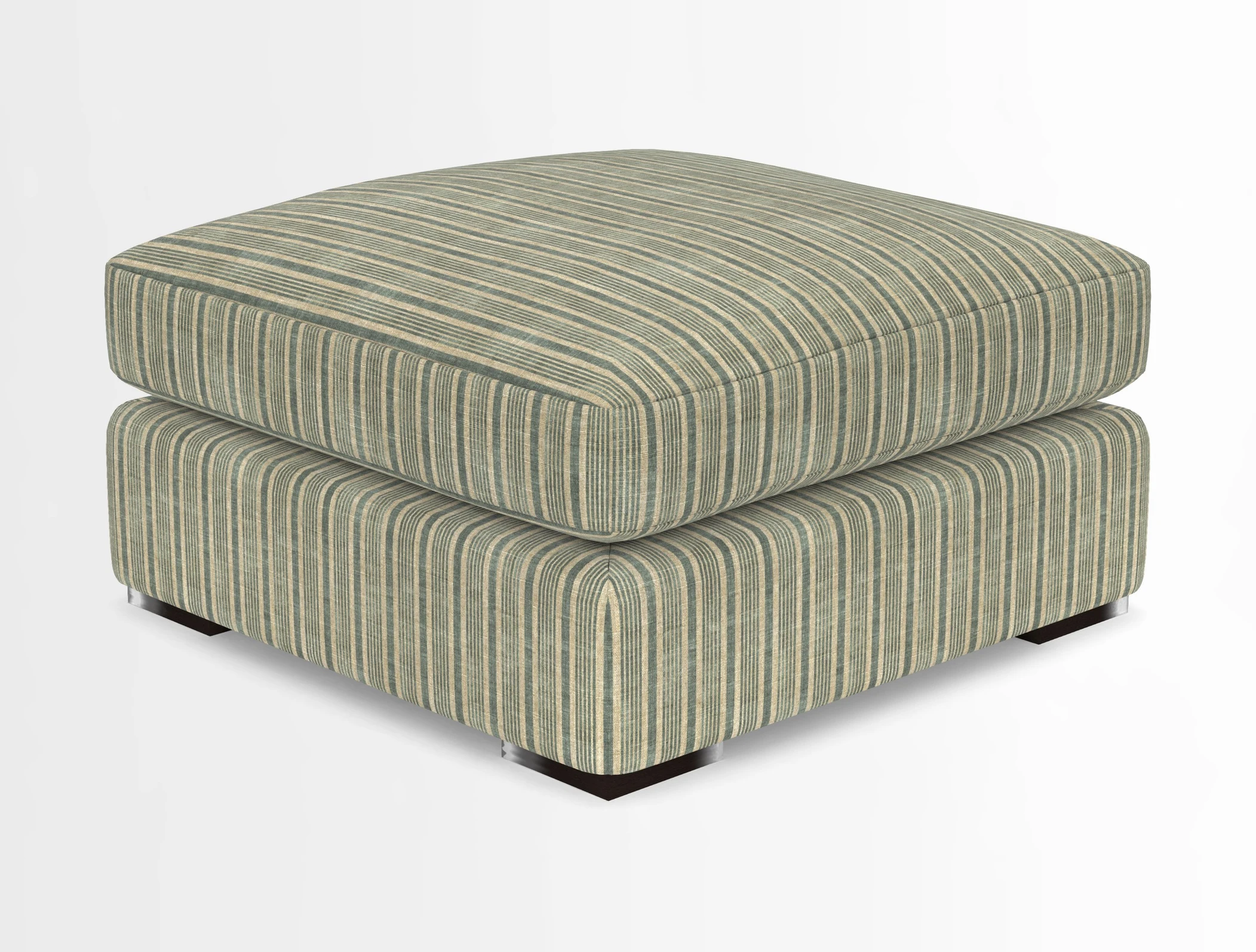 Stockbridge Combi Footstool in Two Tone Plain Biscuit