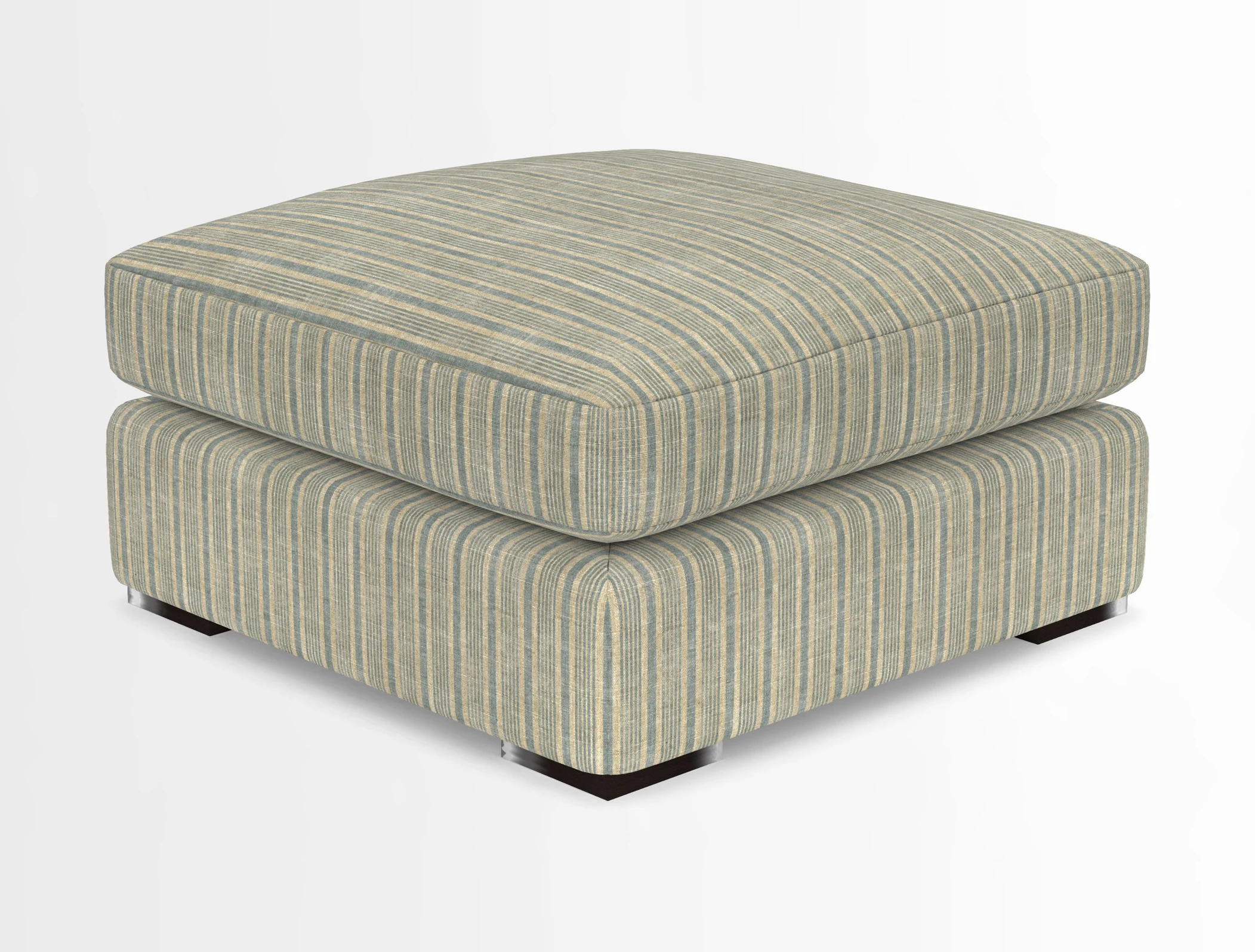 Stockbridge Combi Footstool in Two Tone Plain Biscuit