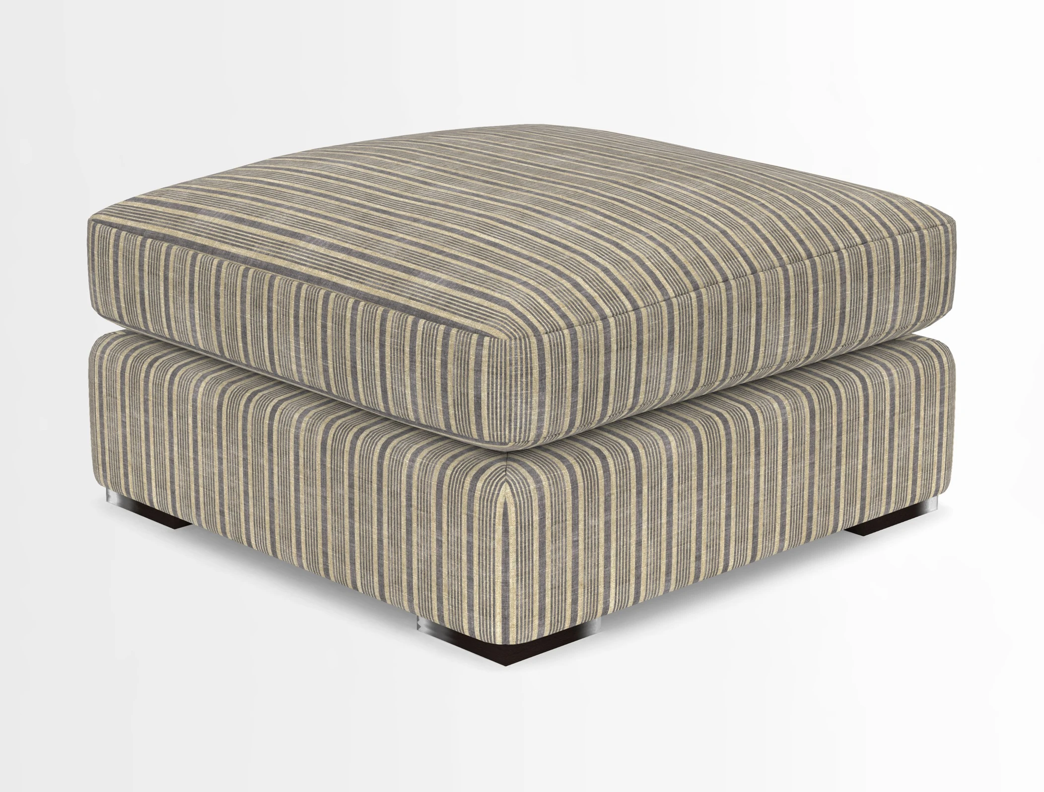 Stockbridge Combi Footstool in Two Tone Plain Biscuit