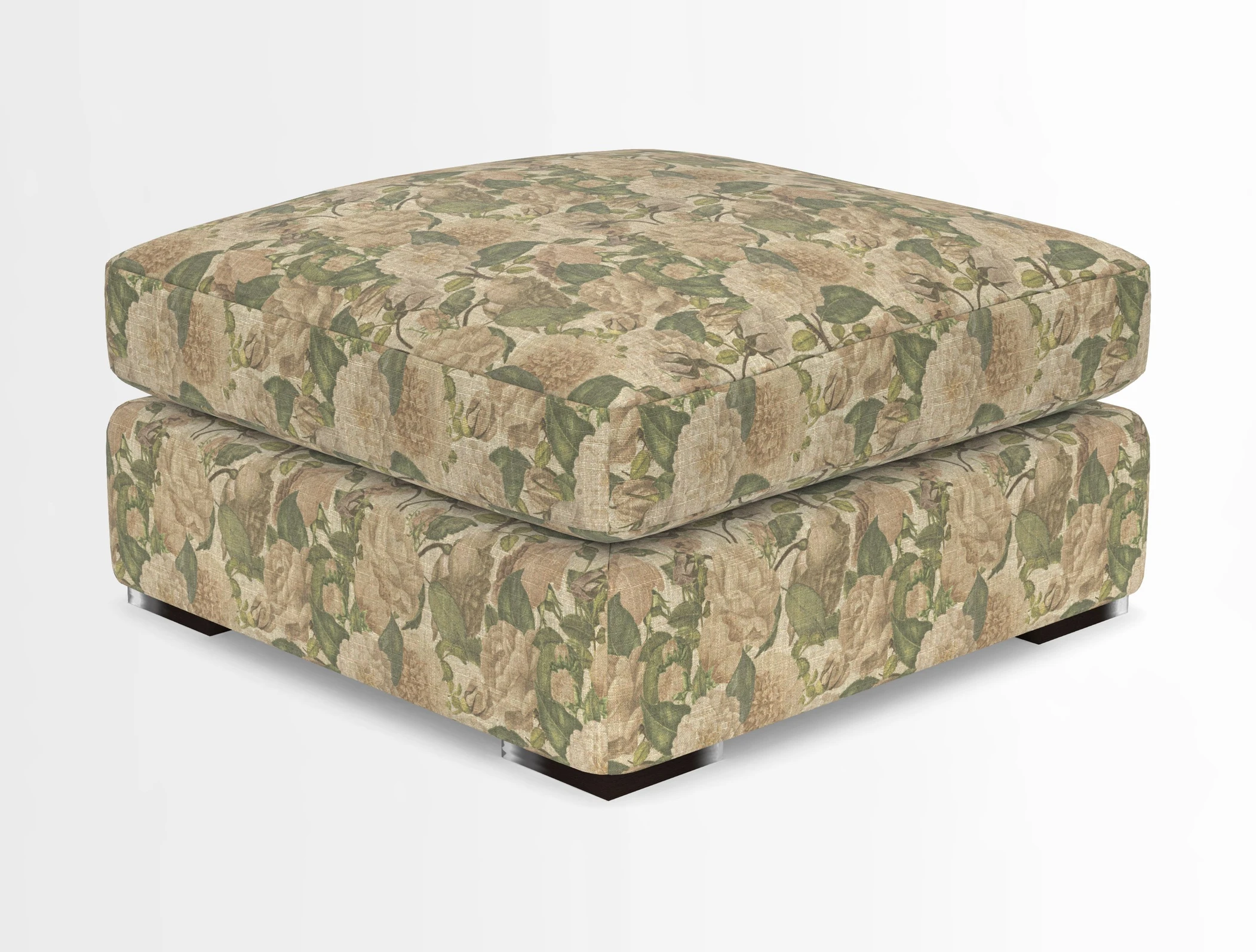 Stockbridge Combi Footstool in Two Tone Plain Biscuit