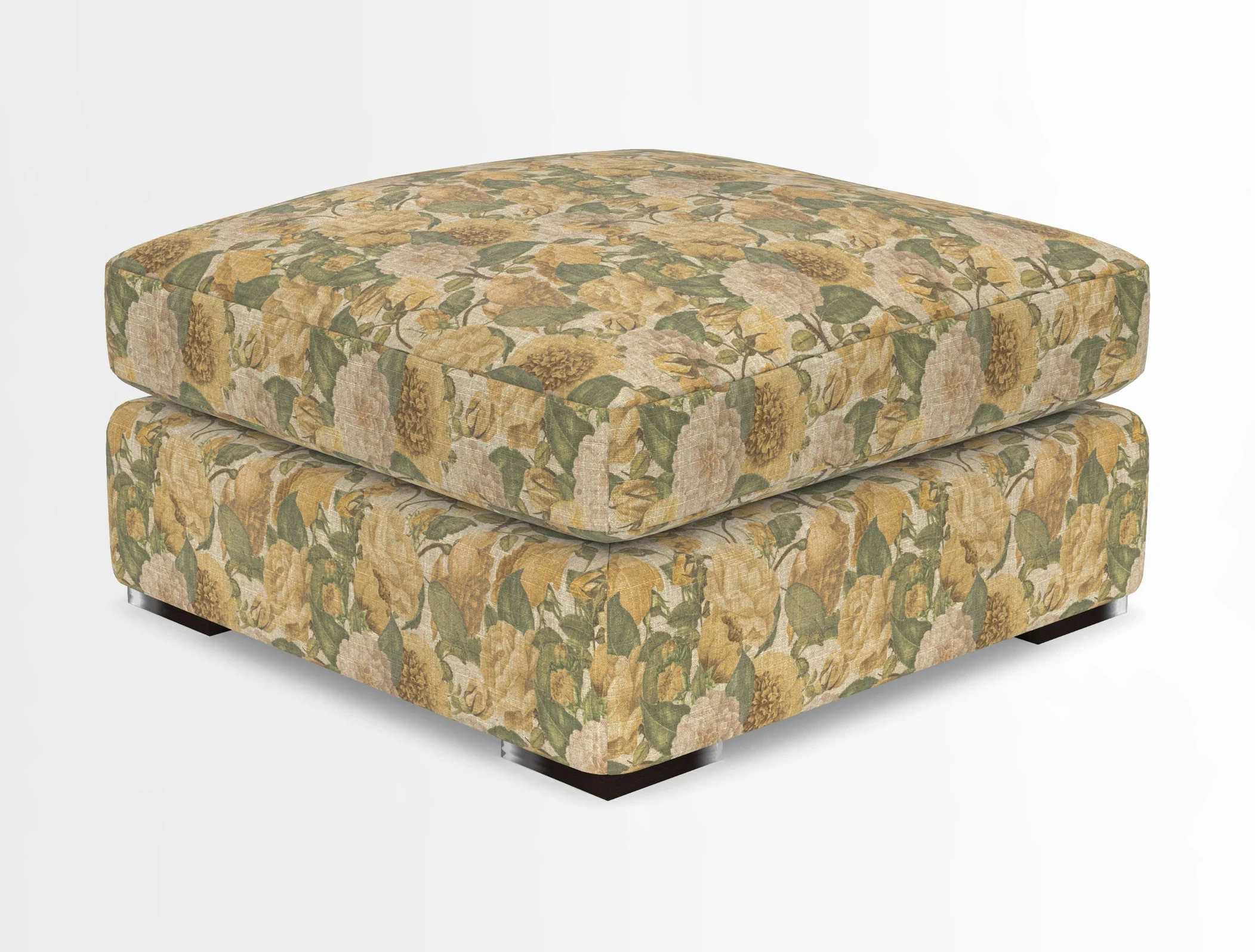 Stockbridge Combi Footstool in Two Tone Plain Biscuit