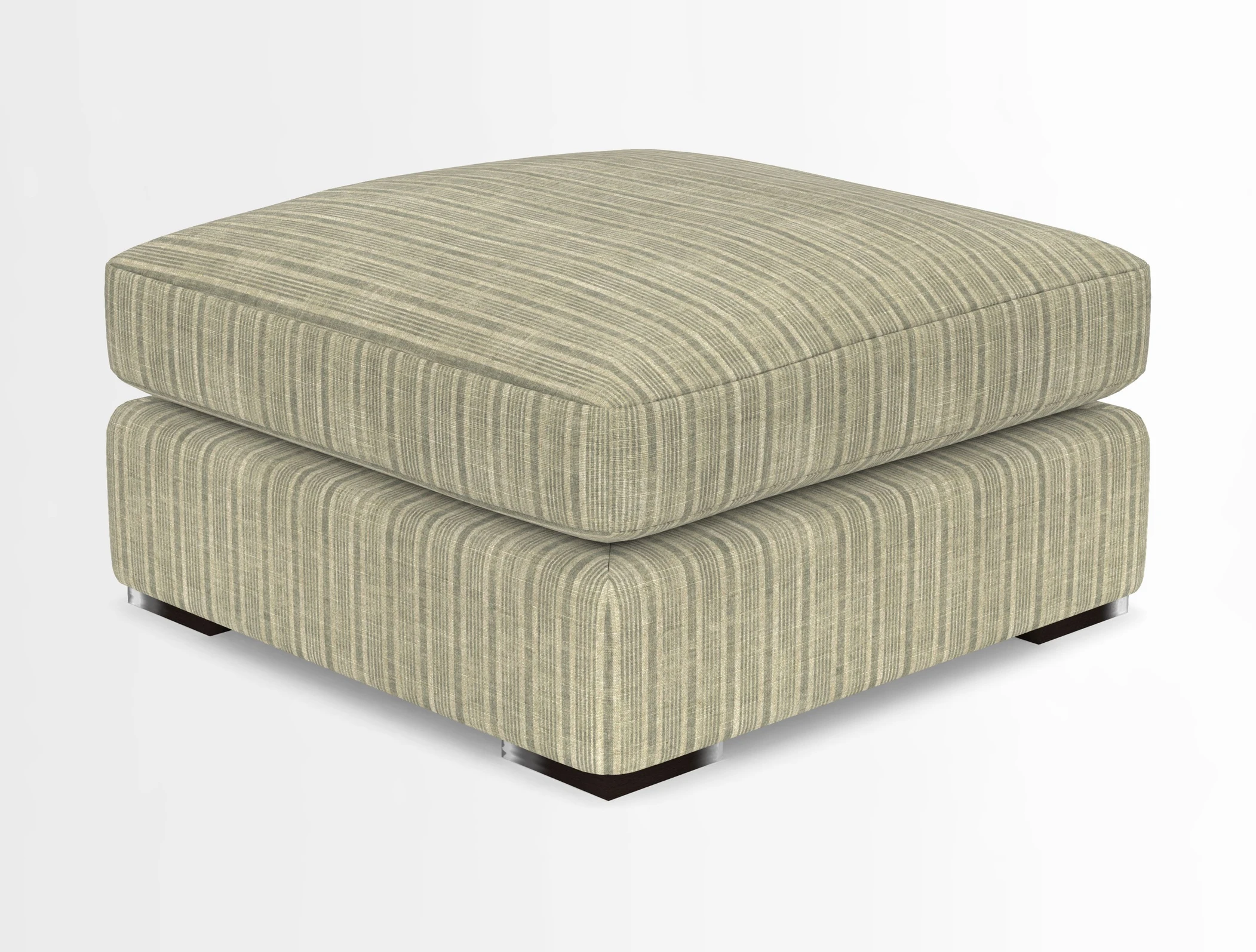 Stockbridge Combi Footstool in Two Tone Plain Biscuit