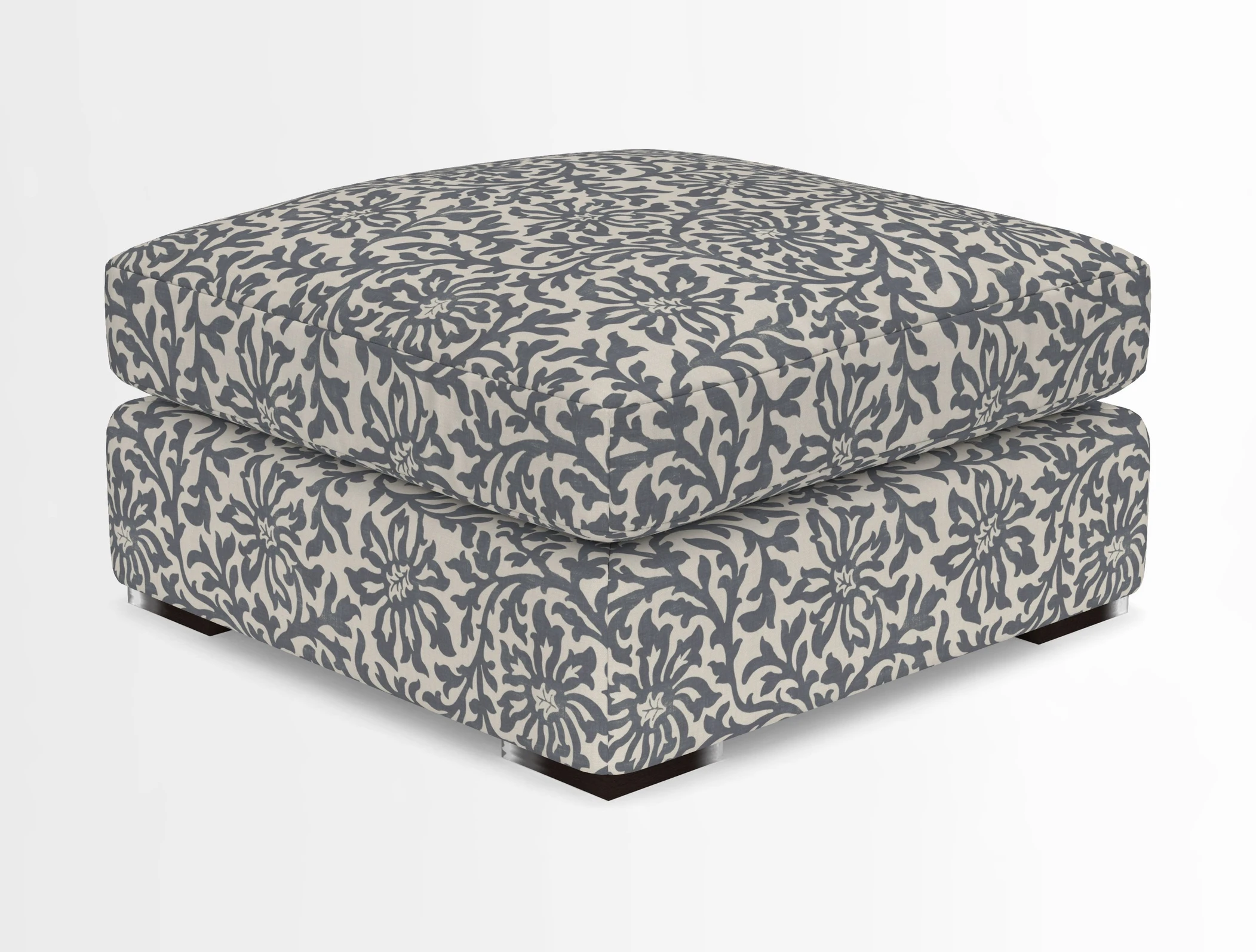 Stockbridge Combi Footstool in Two Tone Plain Biscuit