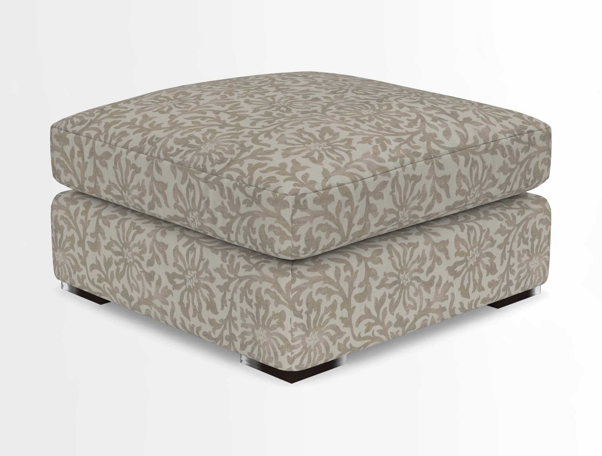 Stockbridge Combi Footstool in Two Tone Plain Biscuit