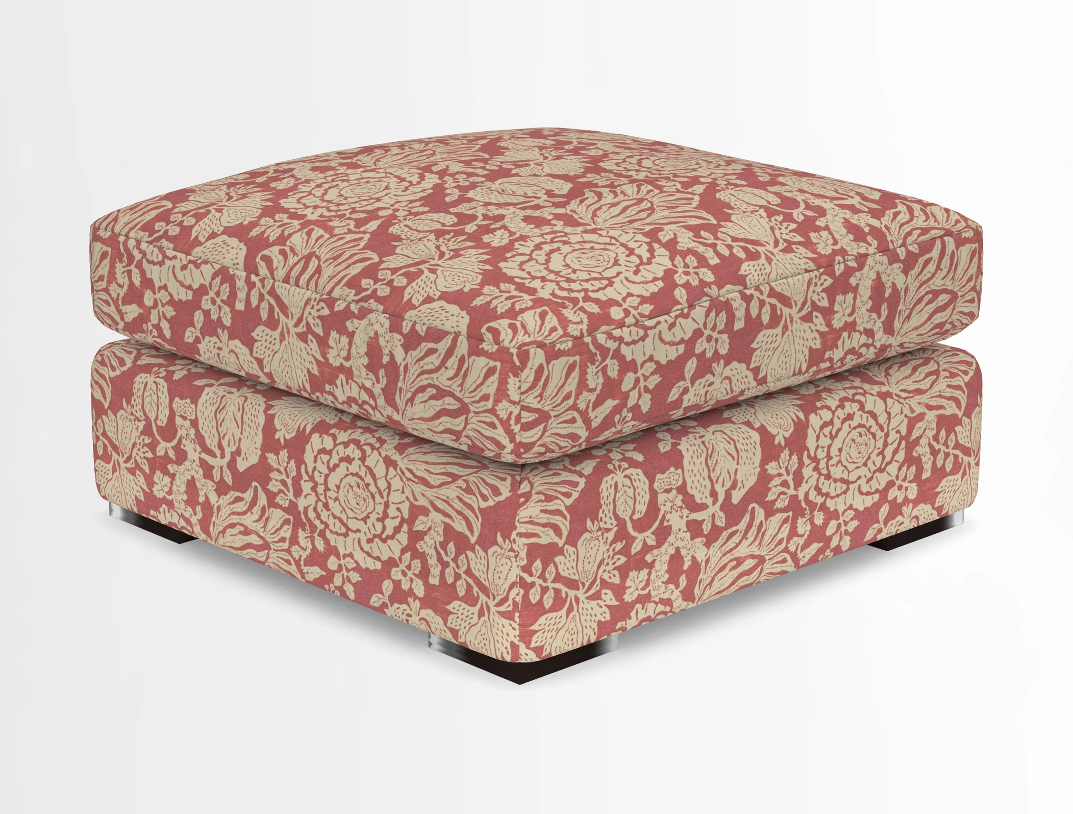 Stockbridge Combi Footstool in Two Tone Plain Biscuit