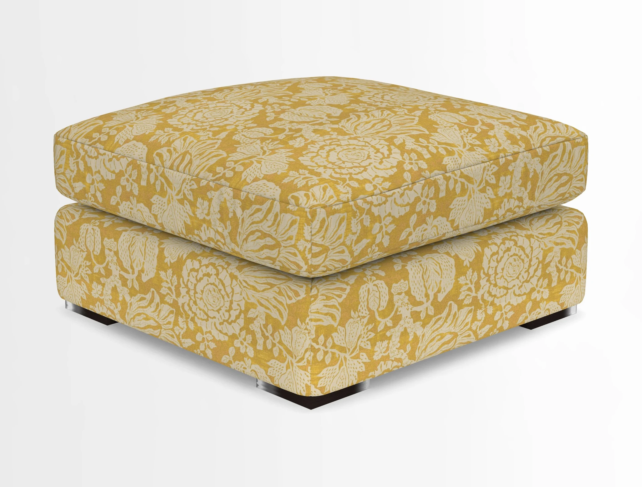 Stockbridge Combi Footstool in Two Tone Plain Biscuit