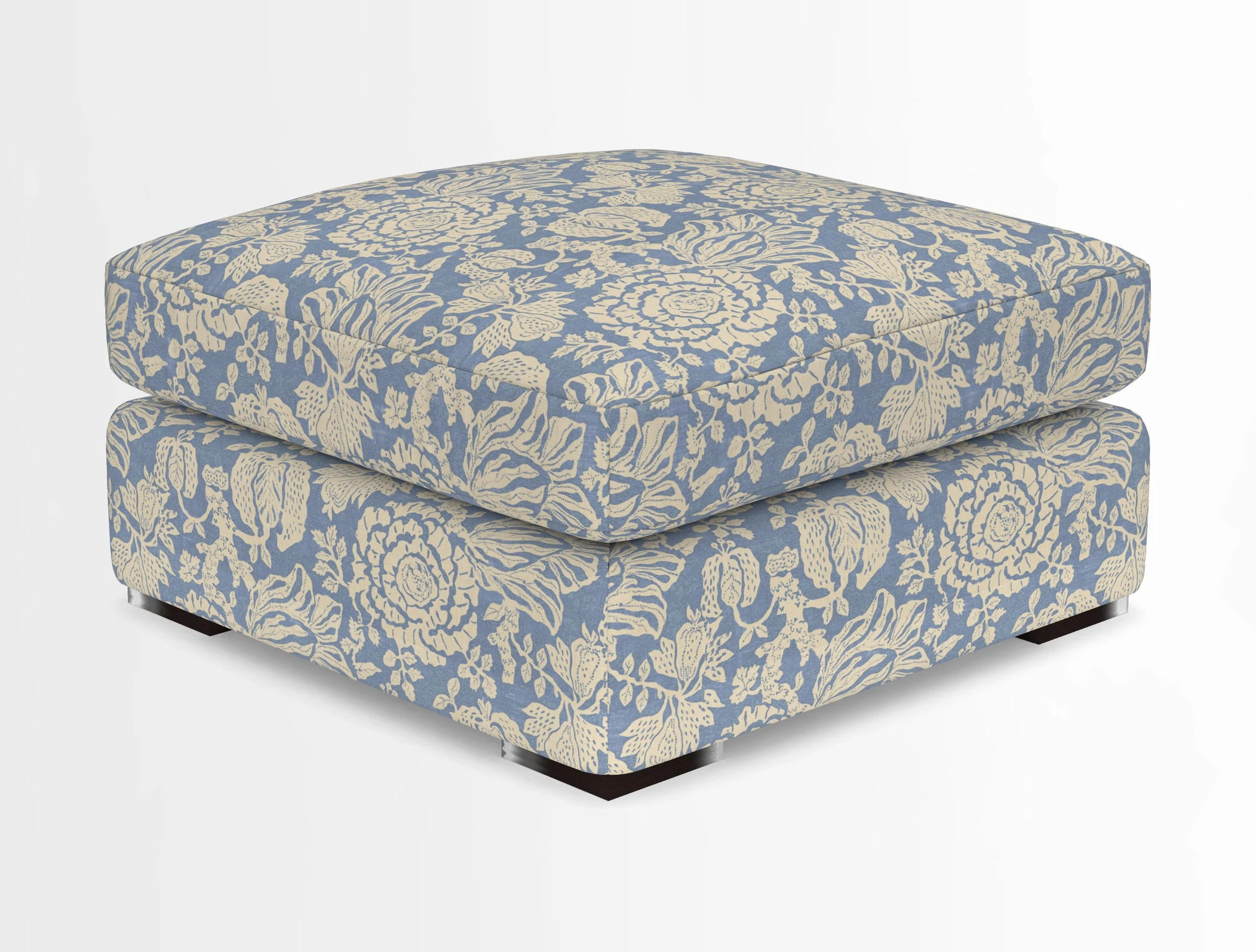 Stockbridge Combi Footstool in Two Tone Plain Biscuit