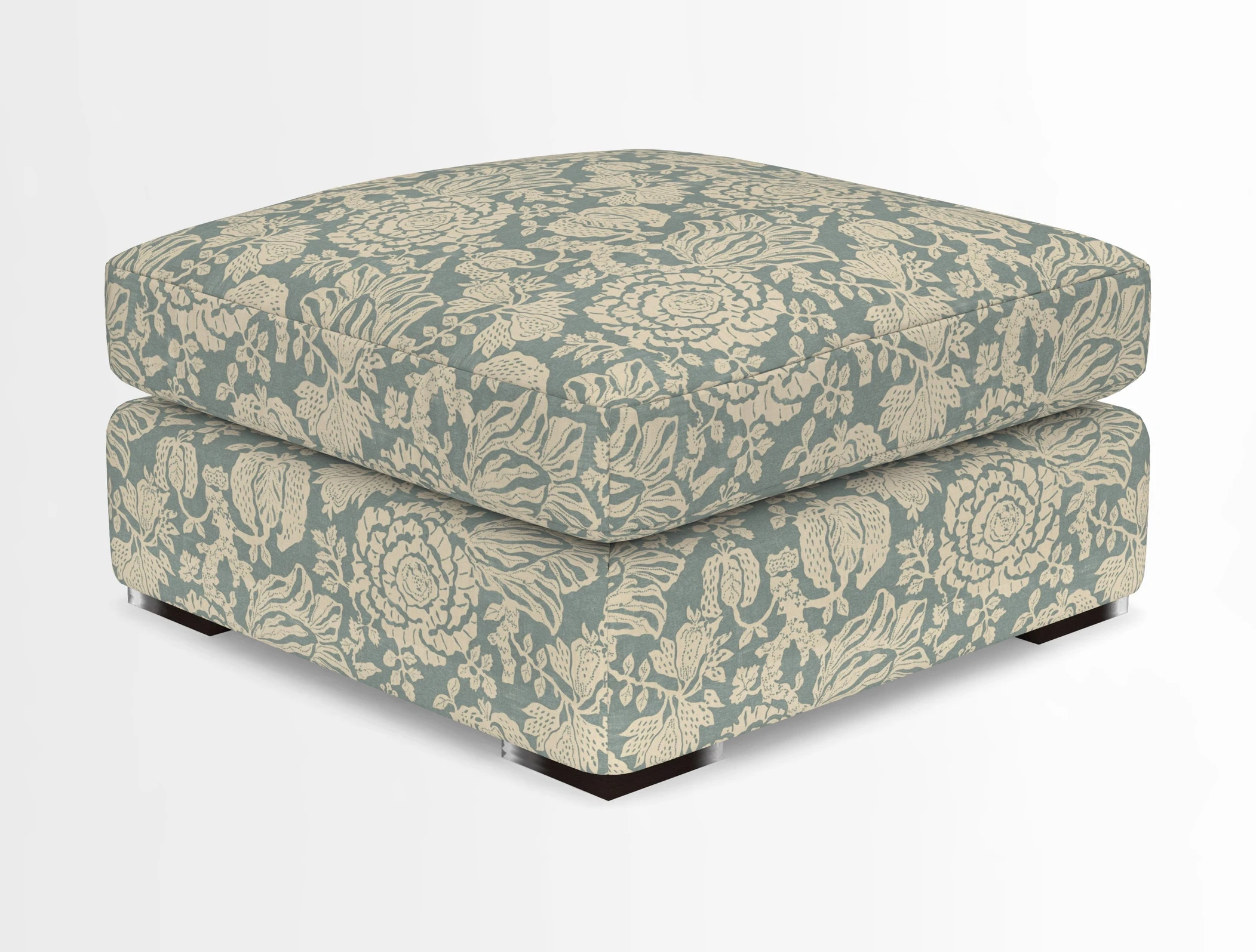 Stockbridge Combi Footstool in Two Tone Plain Biscuit