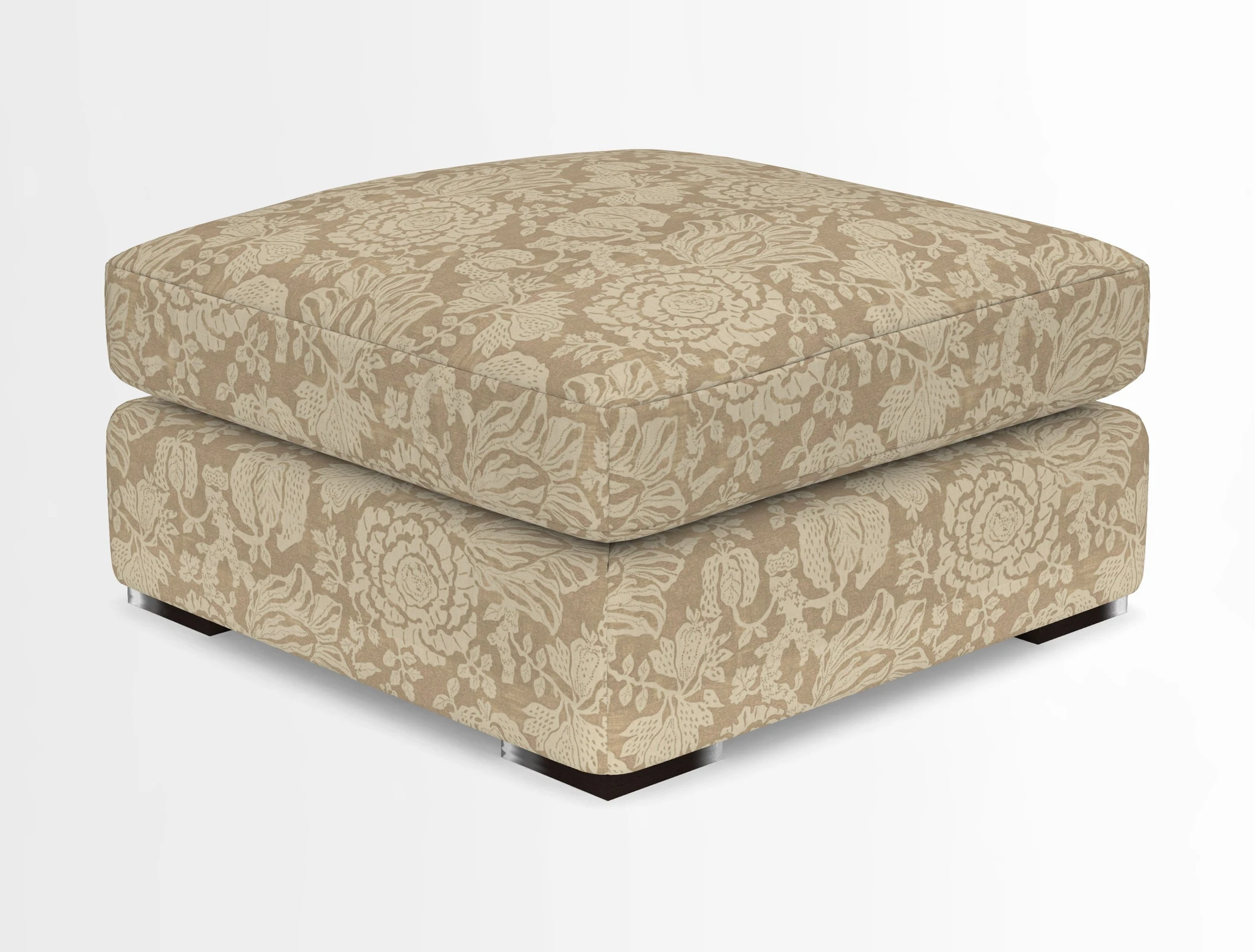 Stockbridge Combi Footstool in Two Tone Plain Biscuit