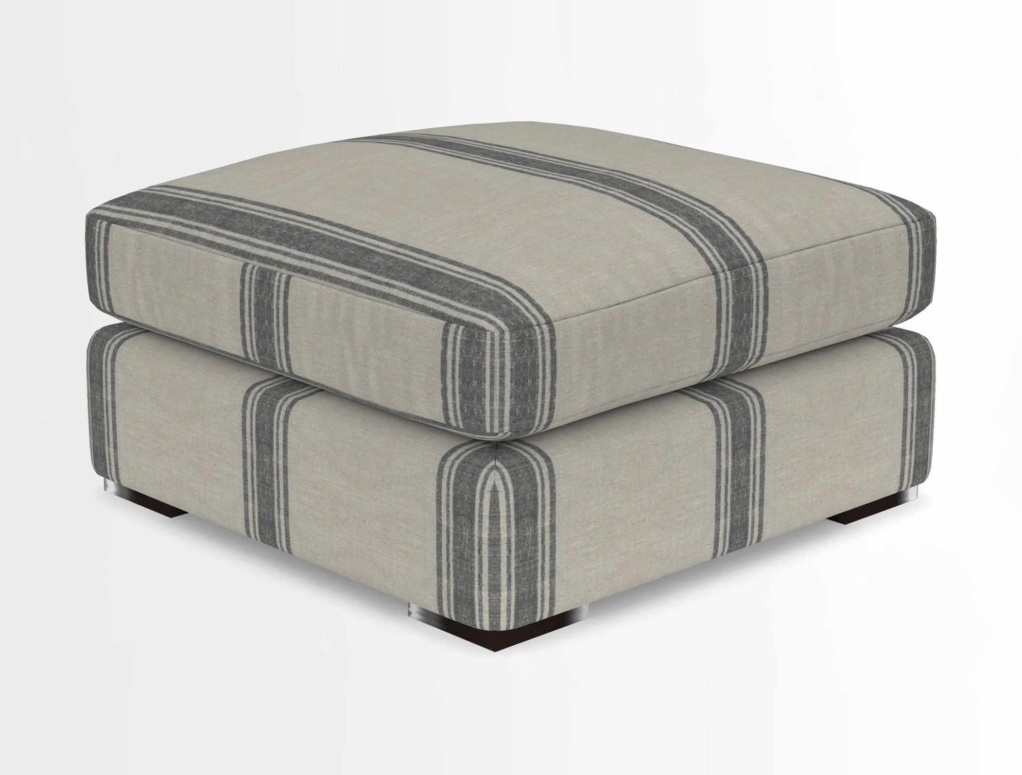 Stockbridge Combi Footstool in Two Tone Plain Biscuit