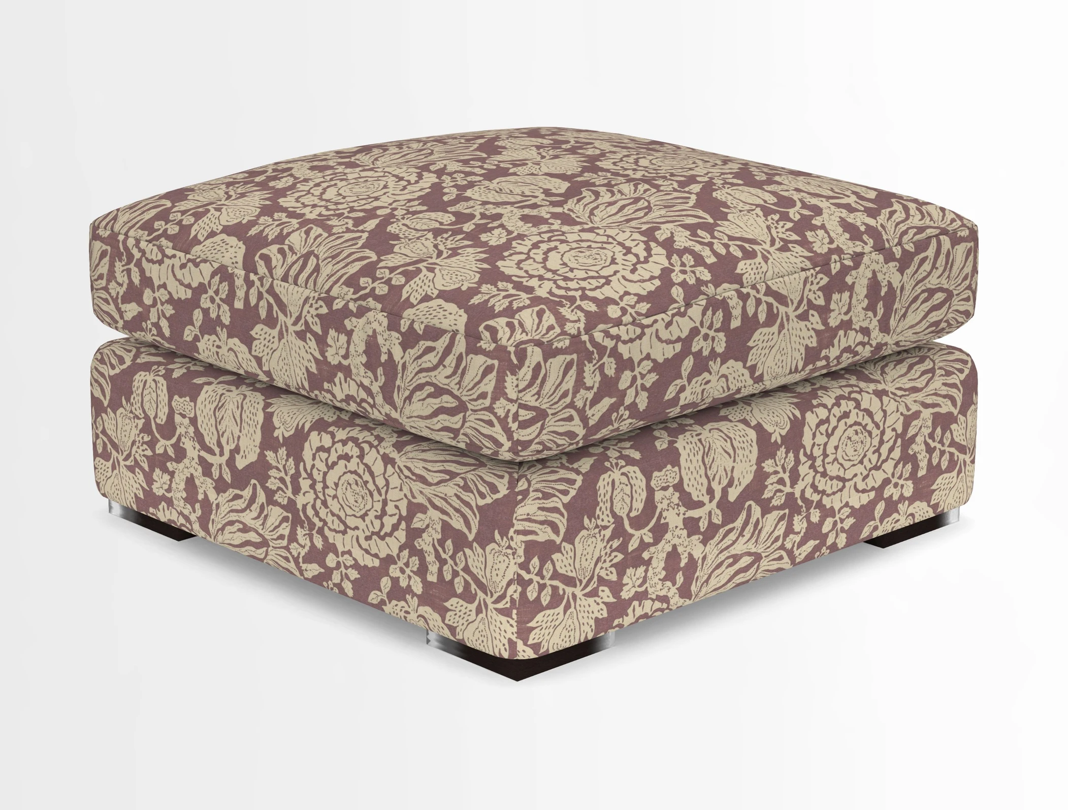Stockbridge Combi Footstool in Two Tone Plain Biscuit