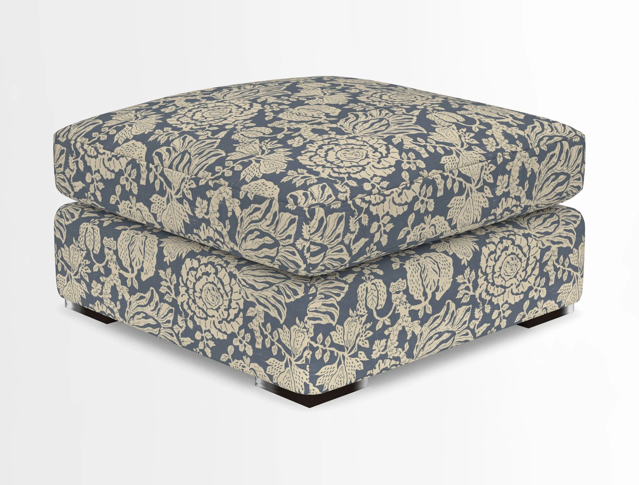 Stockbridge Combi Footstool in Two Tone Plain Biscuit