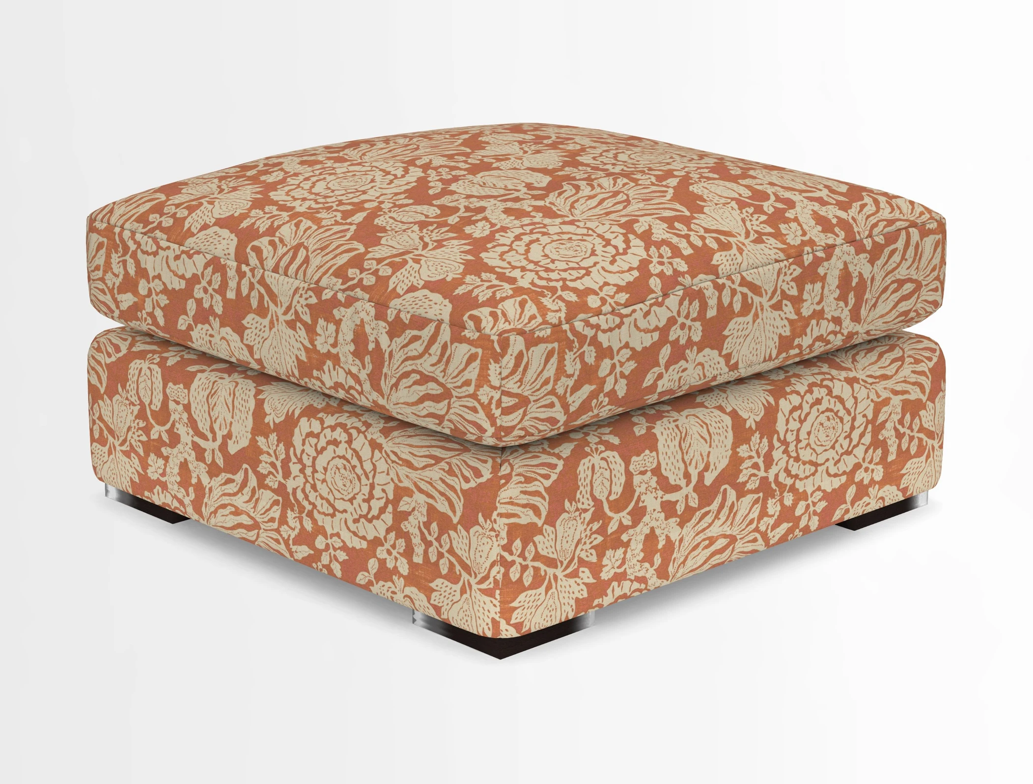 Stockbridge Combi Footstool in Two Tone Plain Biscuit
