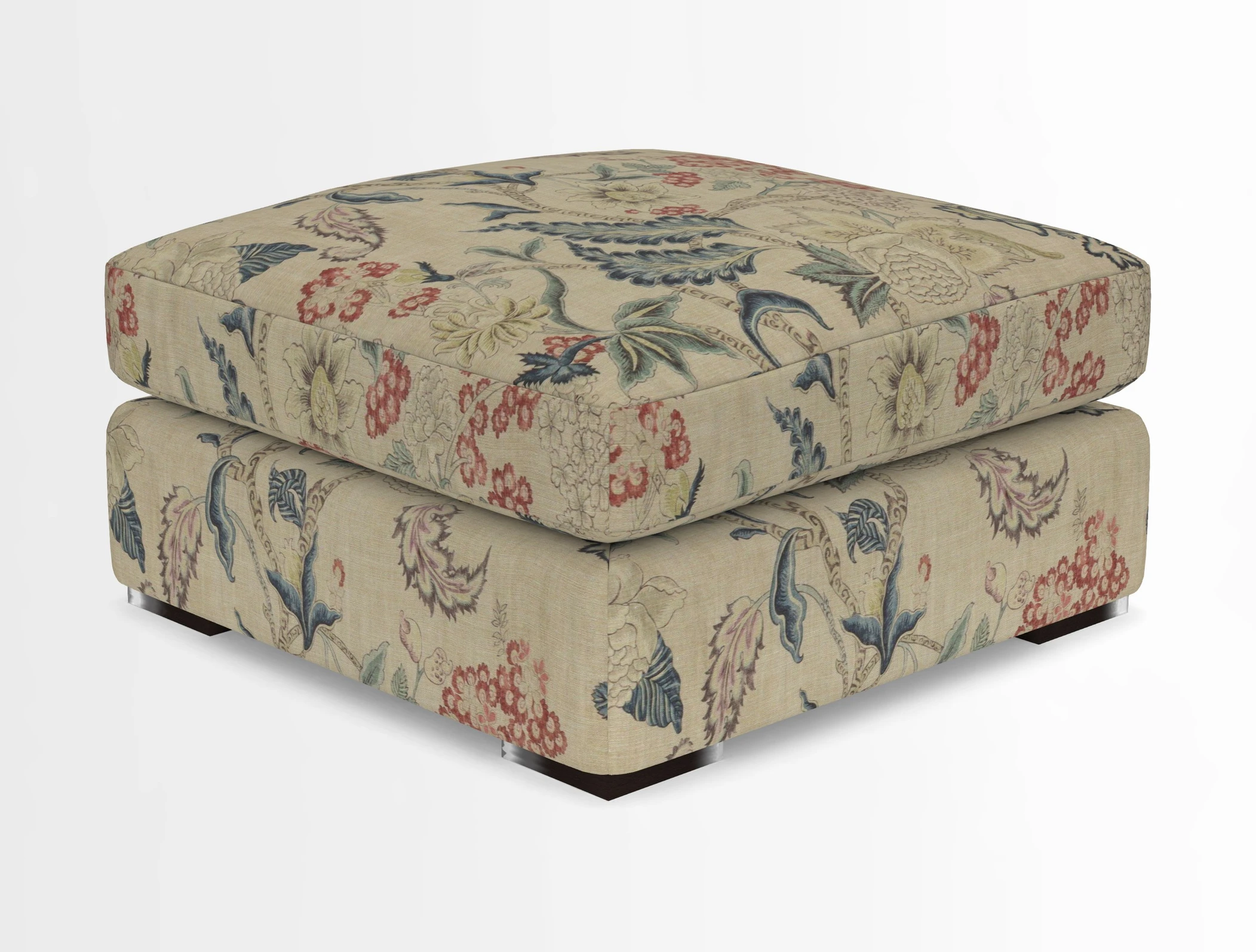 Stockbridge Combi Footstool in Two Tone Plain Biscuit