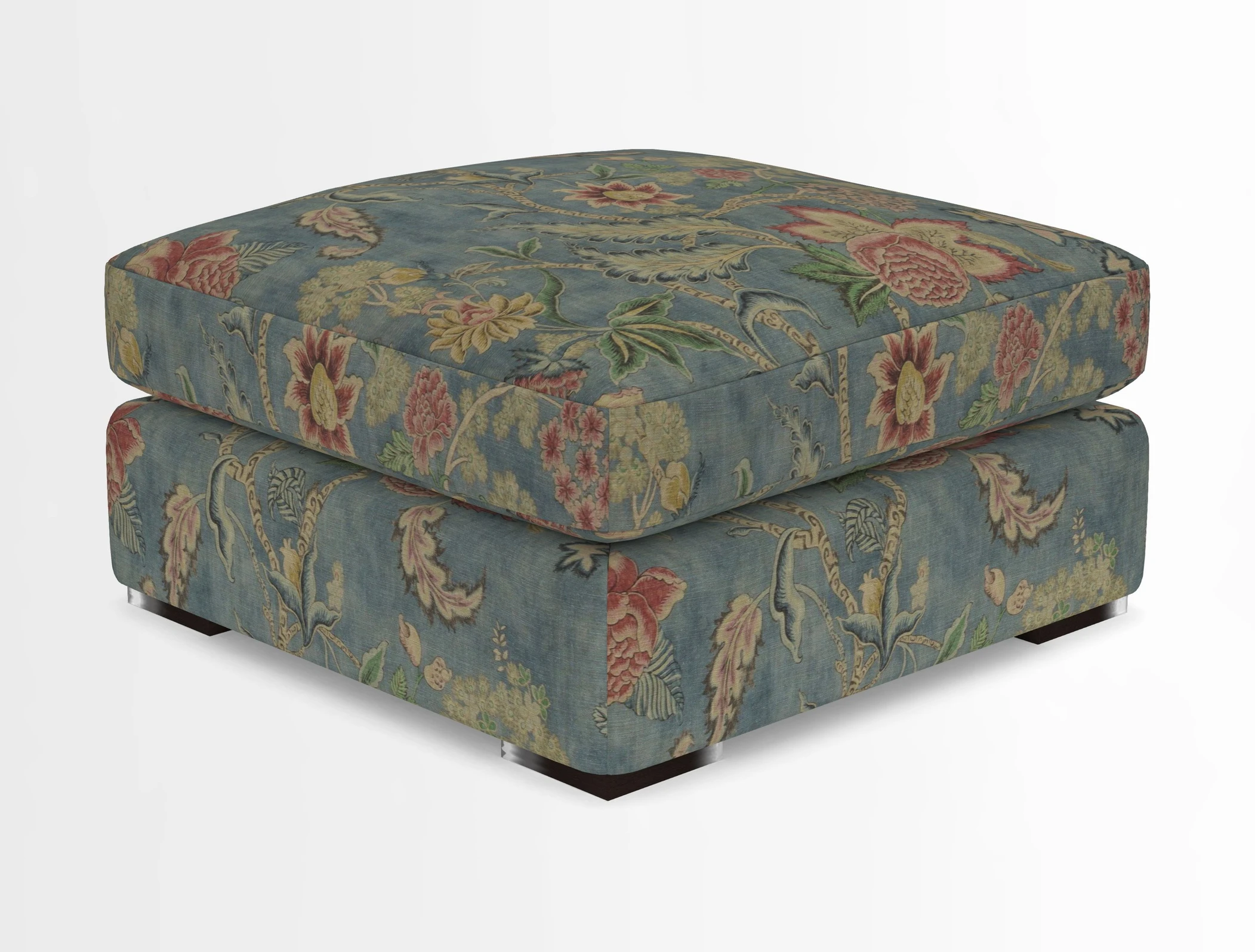 Stockbridge Combi Footstool in Two Tone Plain Biscuit