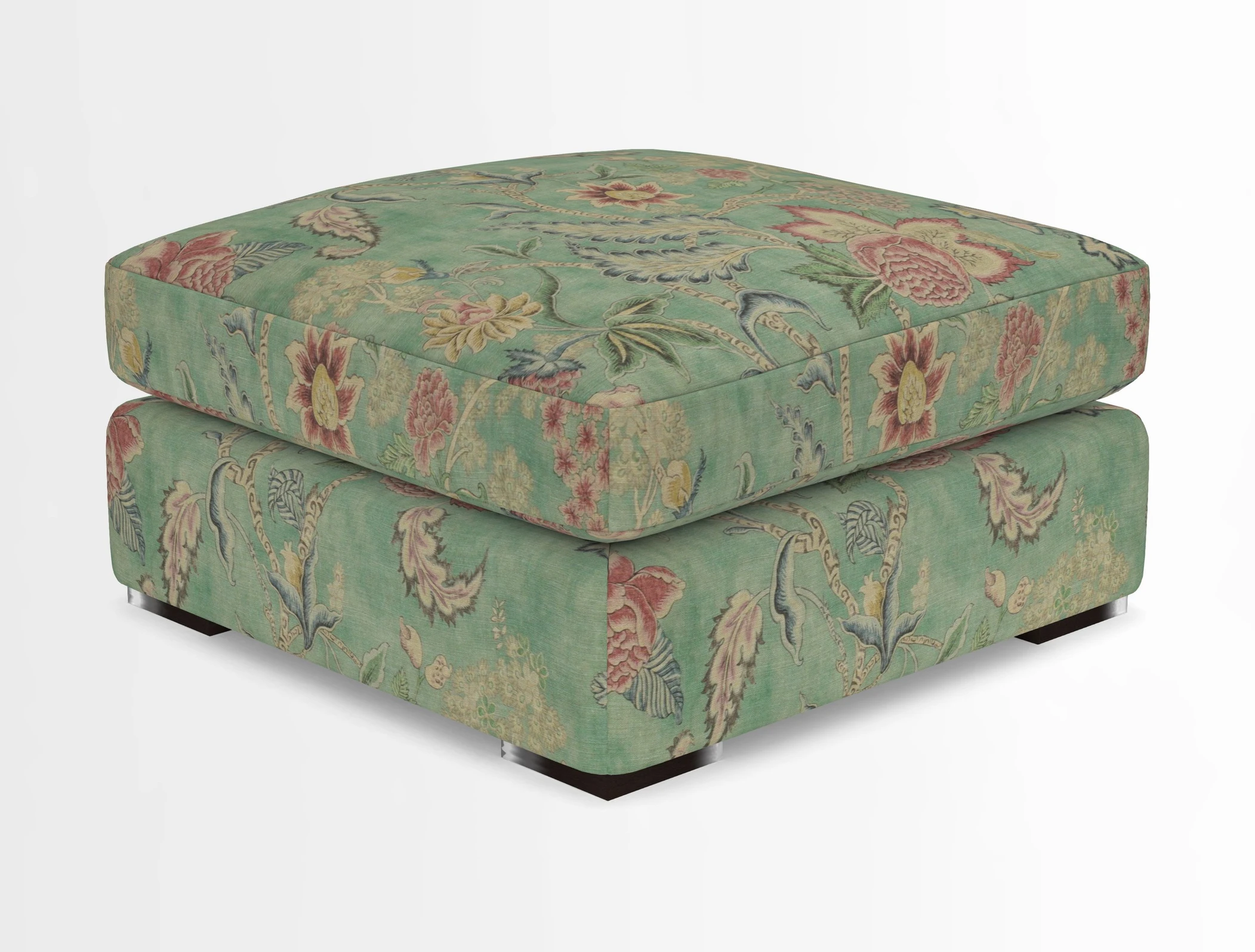 Stockbridge Combi Footstool in Two Tone Plain Biscuit