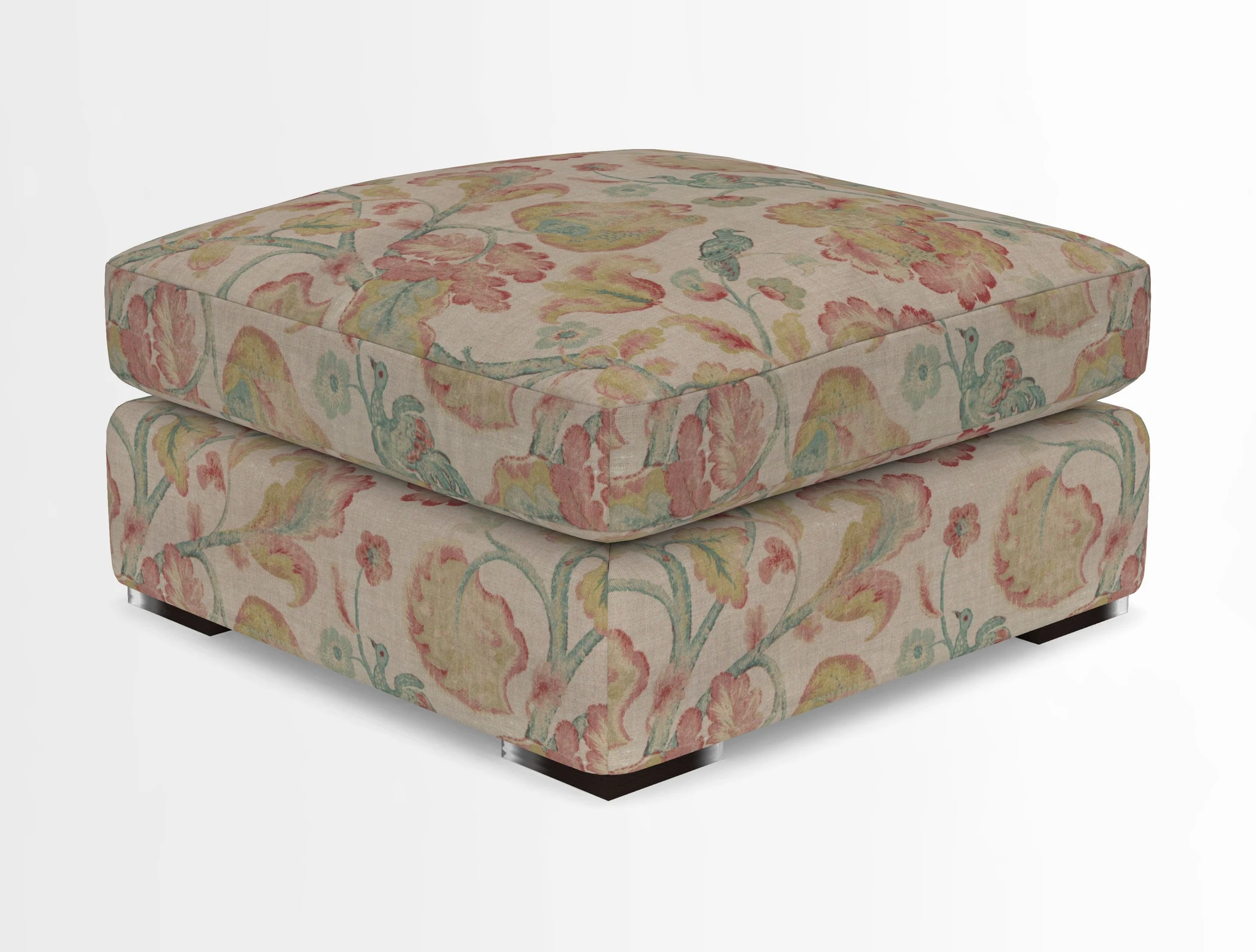 Stockbridge Combi Footstool in Two Tone Plain Biscuit