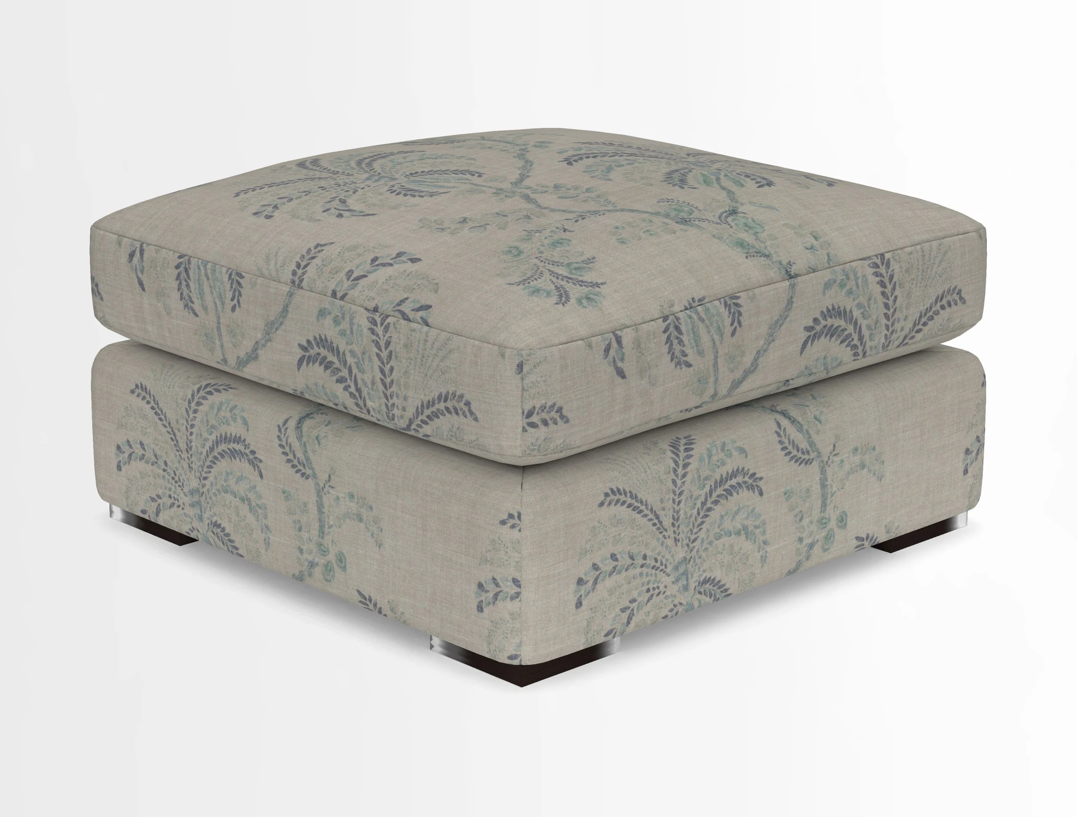Stockbridge Combi Footstool in Two Tone Plain Biscuit
