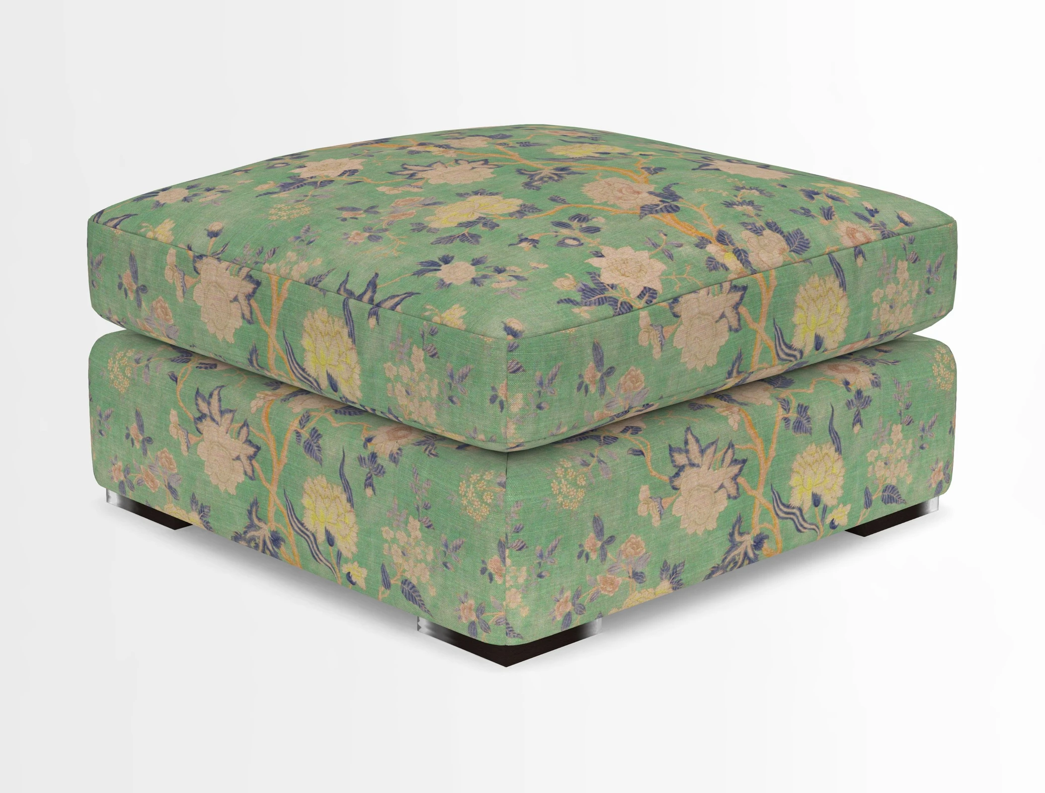 Stockbridge Combi Footstool in Two Tone Plain Biscuit