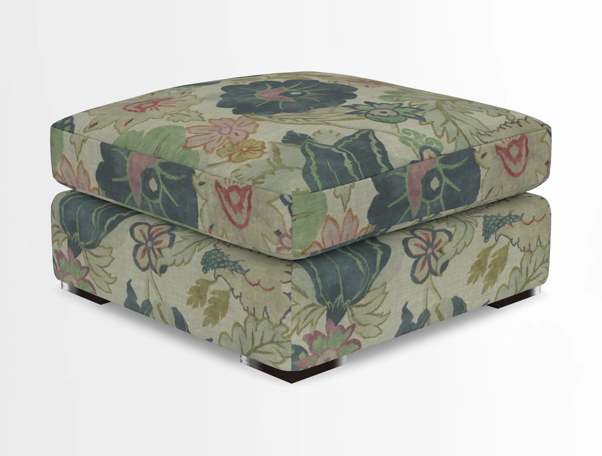 Stockbridge Combi Footstool in Two Tone Plain Biscuit