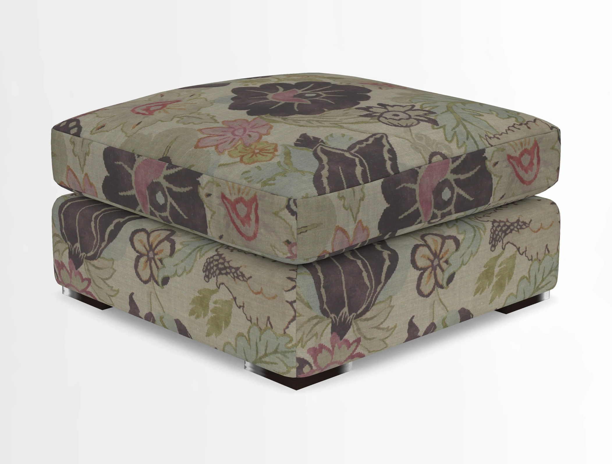 Stockbridge Combi Footstool in Two Tone Plain Biscuit