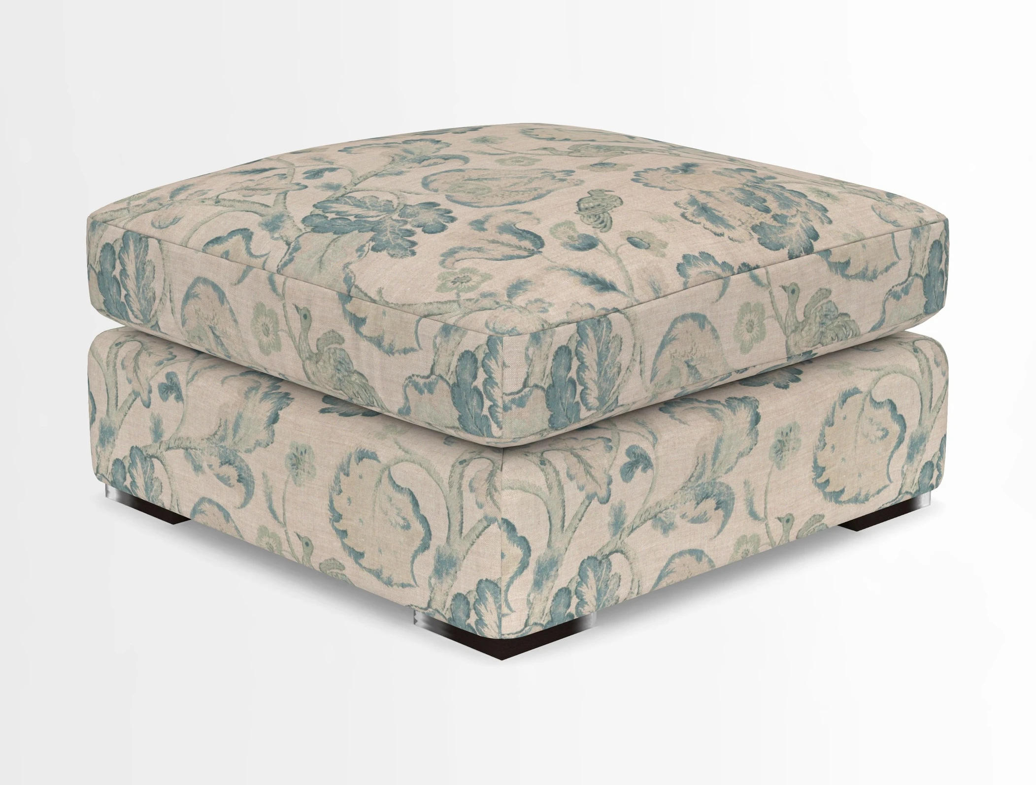 Stockbridge Combi Footstool in Two Tone Plain Biscuit