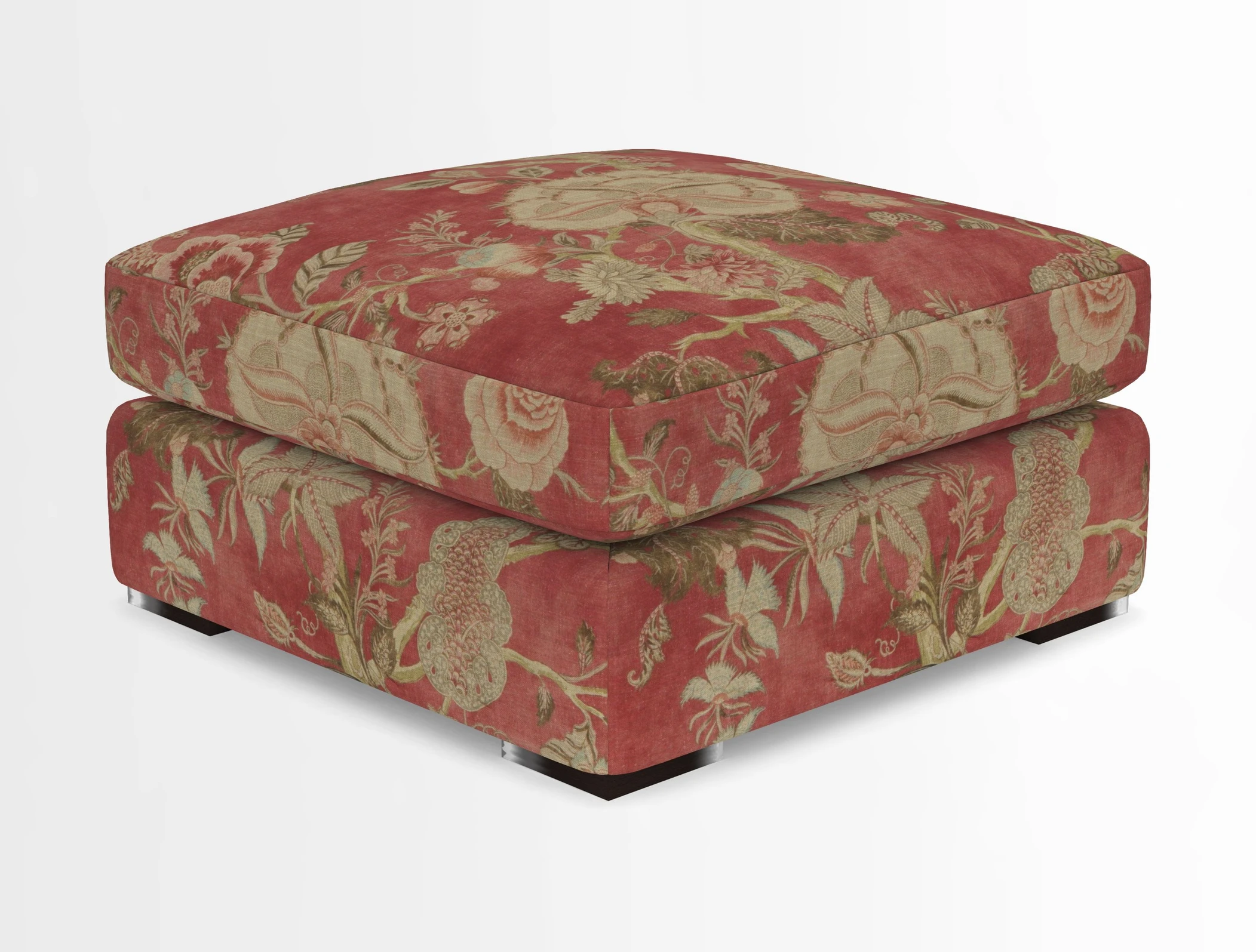 Stockbridge Combi Footstool in Two Tone Plain Biscuit