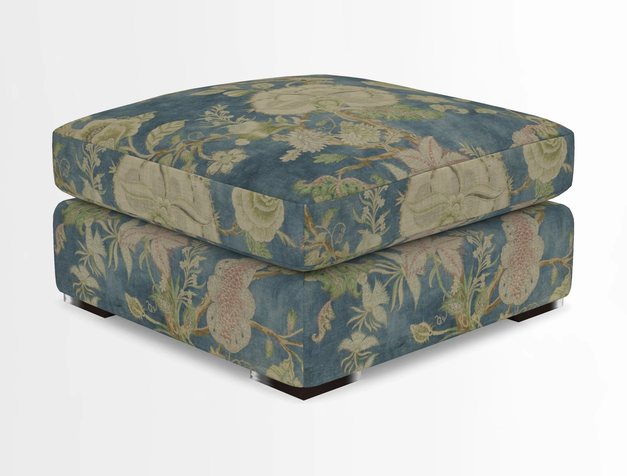 Stockbridge Combi Footstool in Two Tone Plain Biscuit