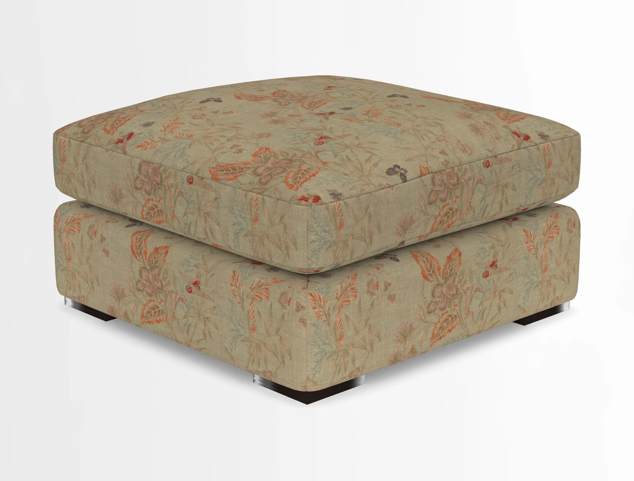 Stockbridge Combi Footstool in Two Tone Plain Biscuit