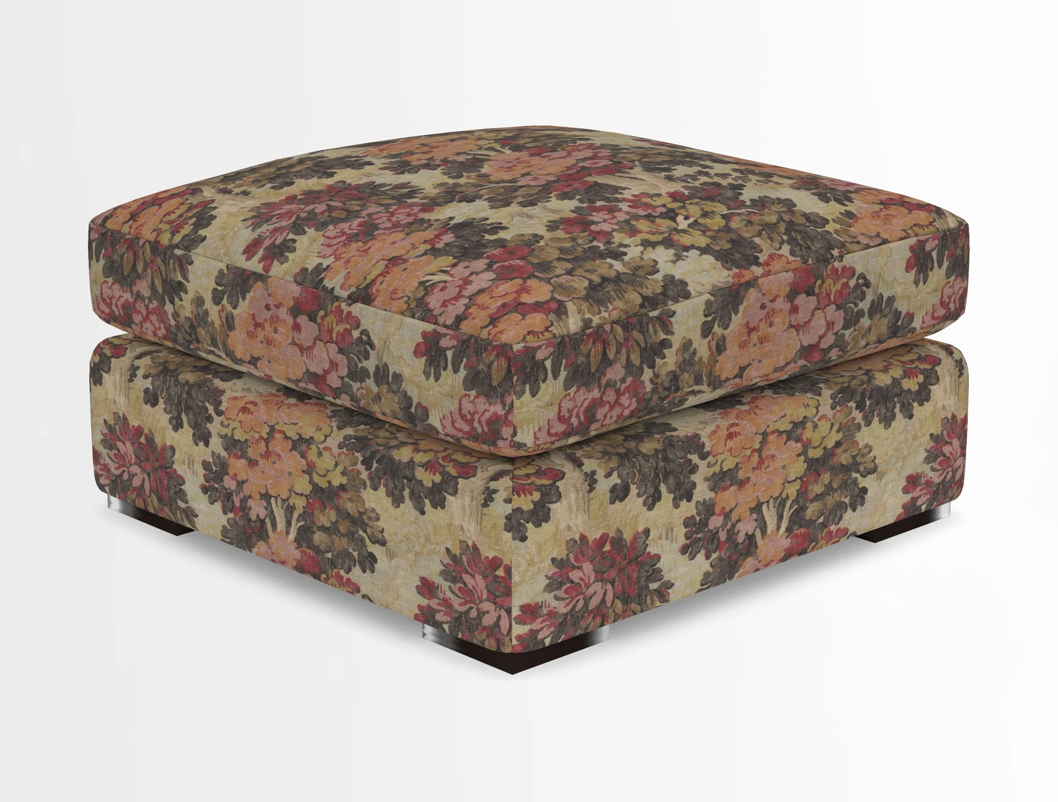 Stockbridge Combi Footstool in Two Tone Plain Biscuit