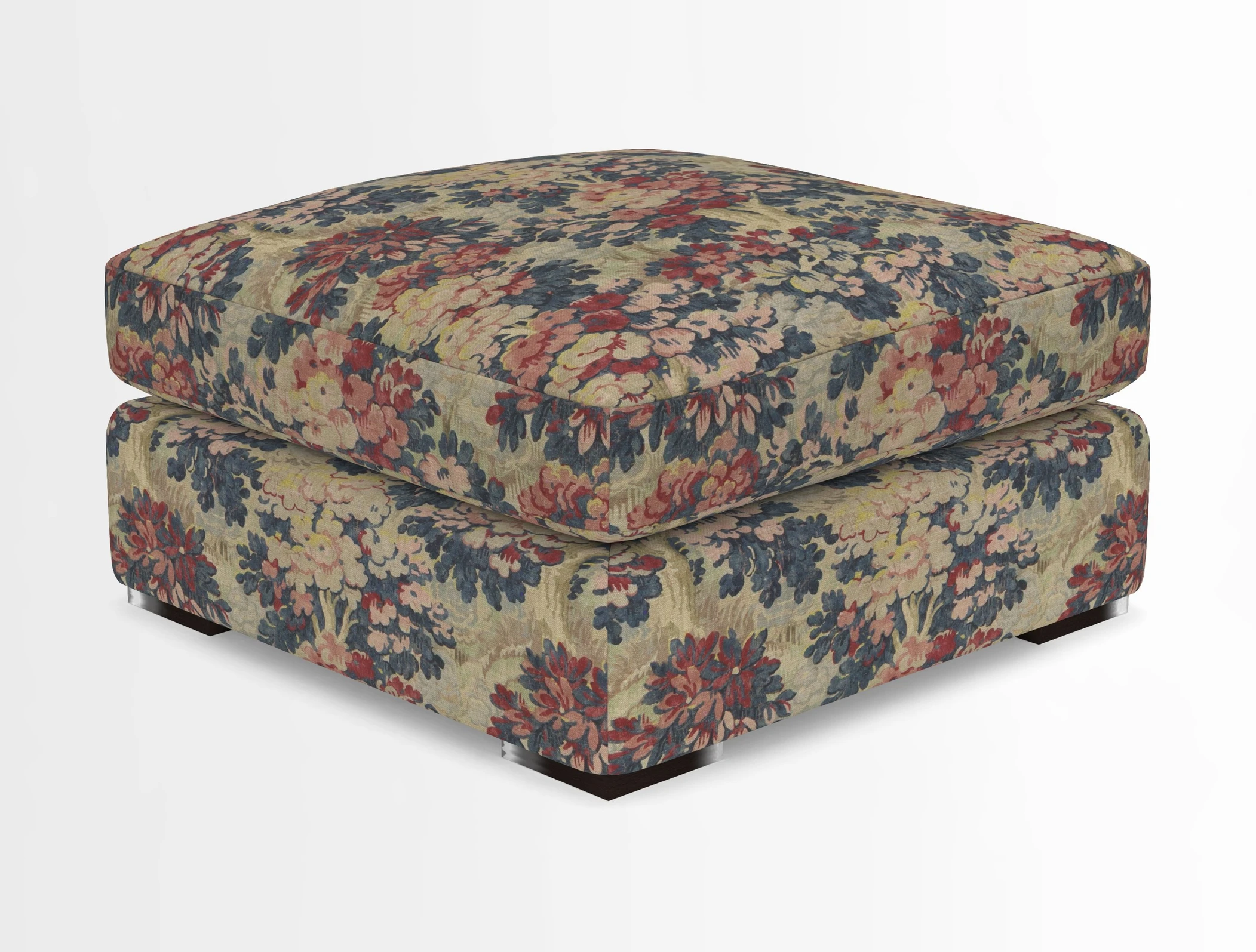 Stockbridge Combi Footstool in Two Tone Plain Biscuit