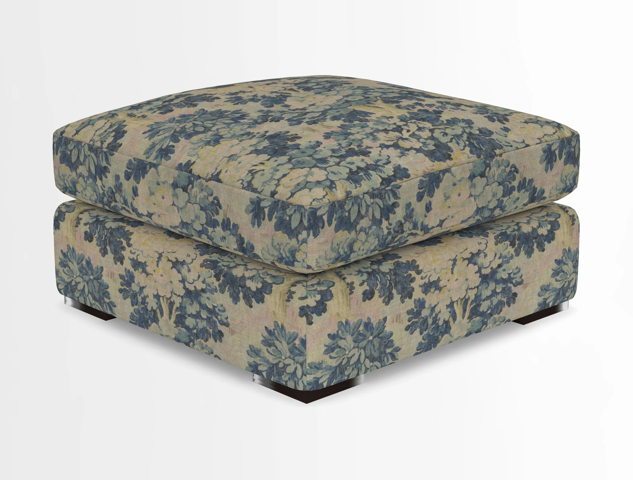Stockbridge Combi Footstool in Two Tone Plain Biscuit