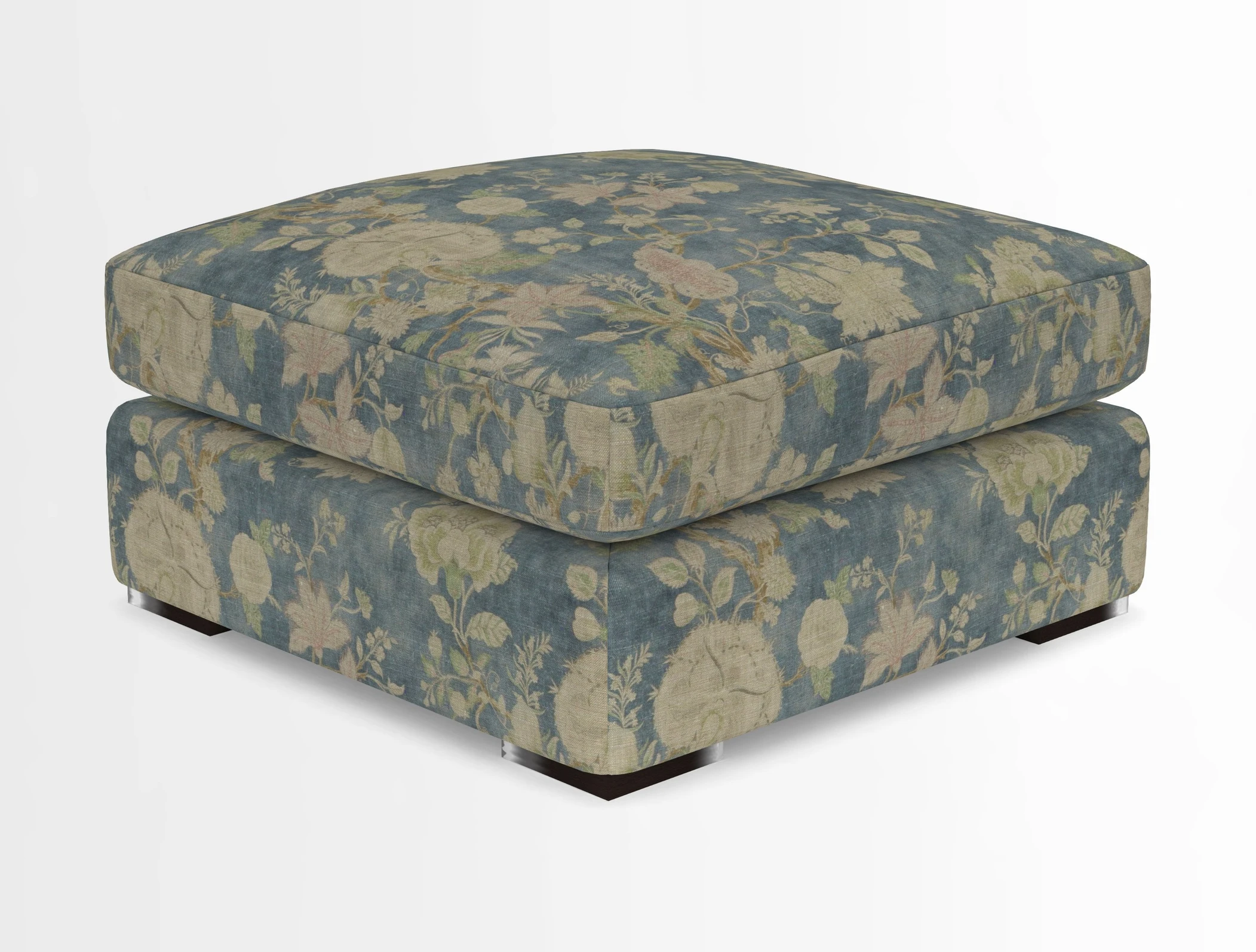 Stockbridge Combi Footstool in Two Tone Plain Biscuit
